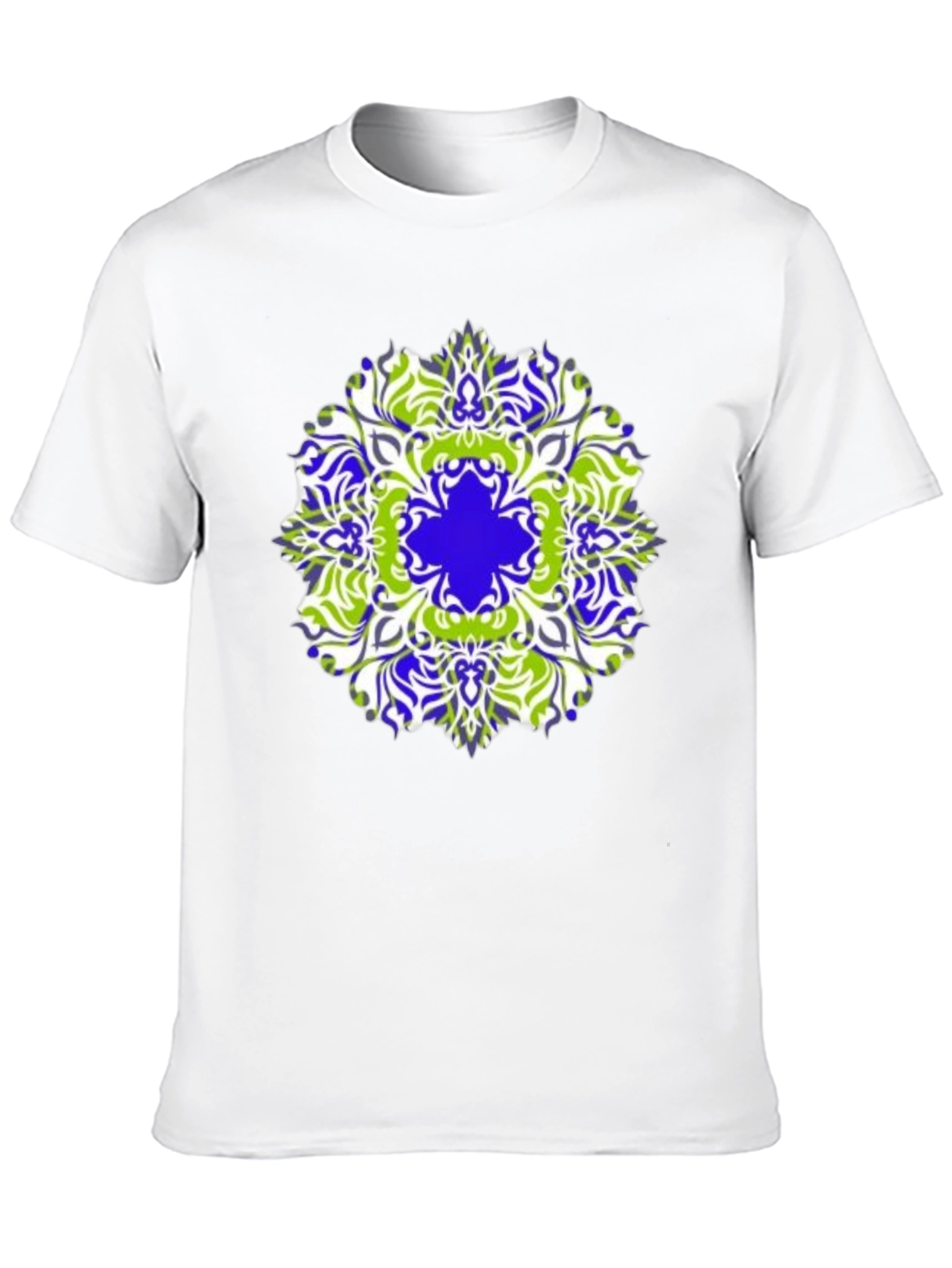Stylish Mandala Graphic Print Black T-Shirt