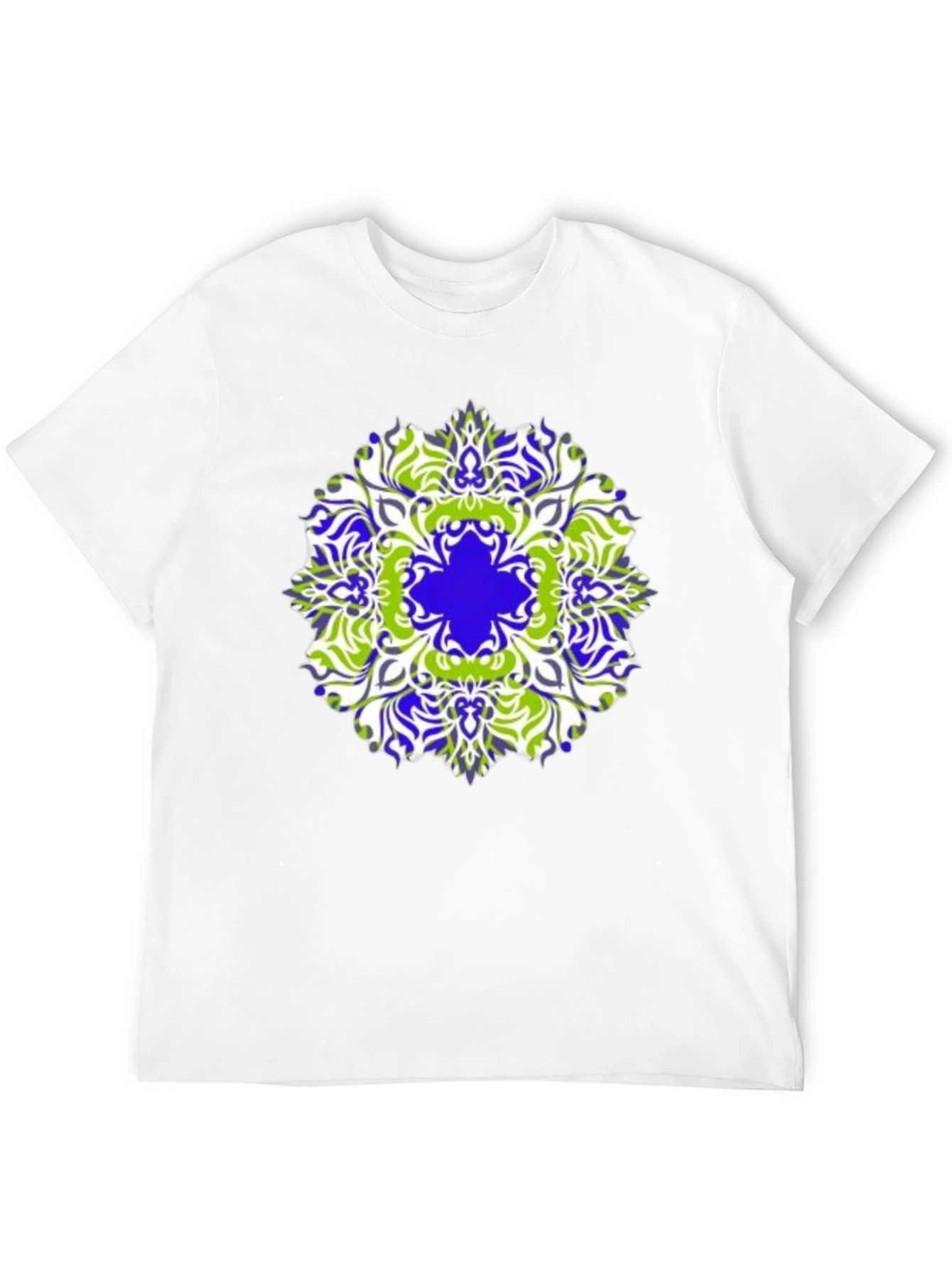 Stylish Mandala Graphic Print Black T-Shirt