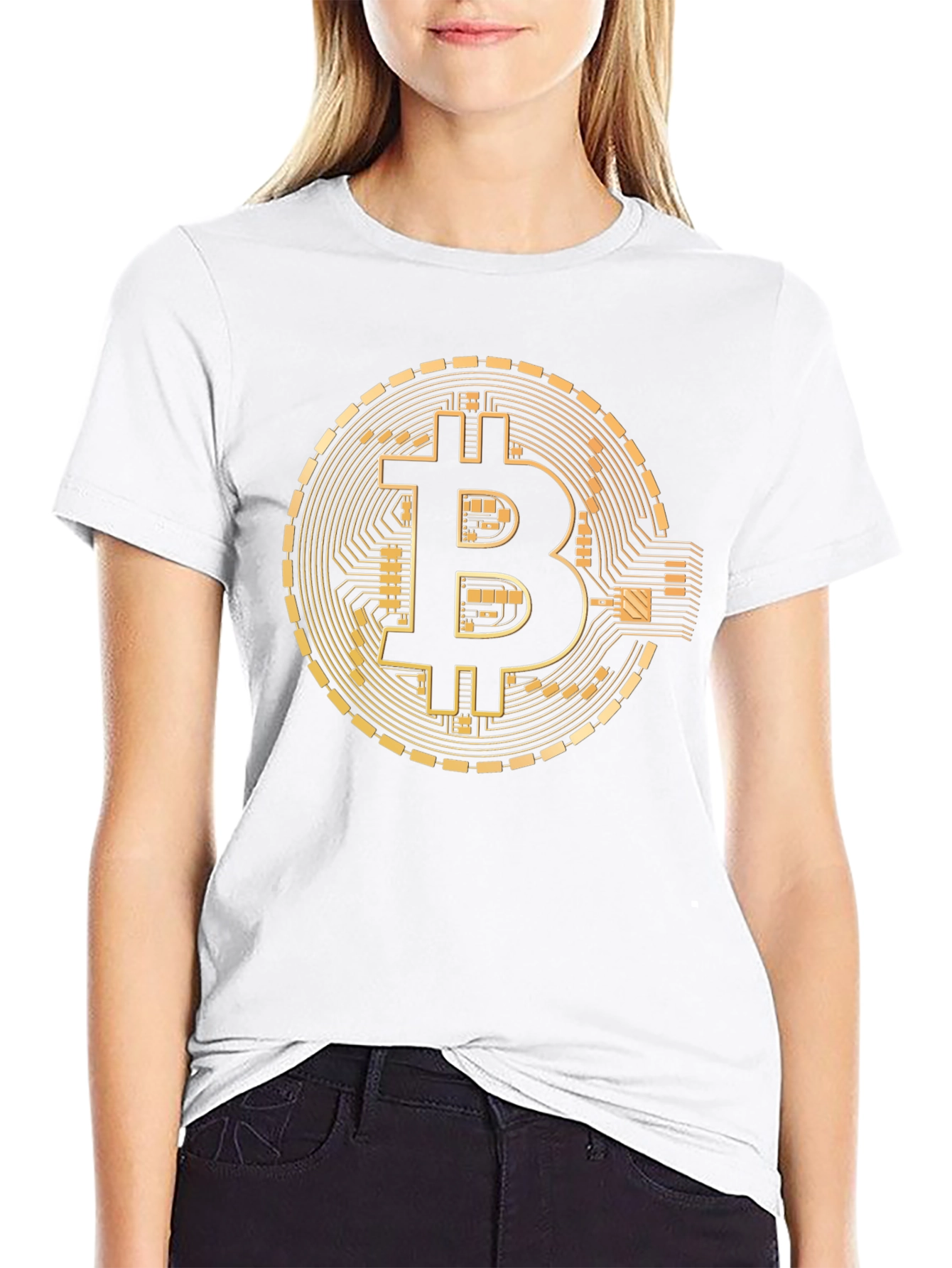 Bitcoin T-Shirt - Golden Crypto Design