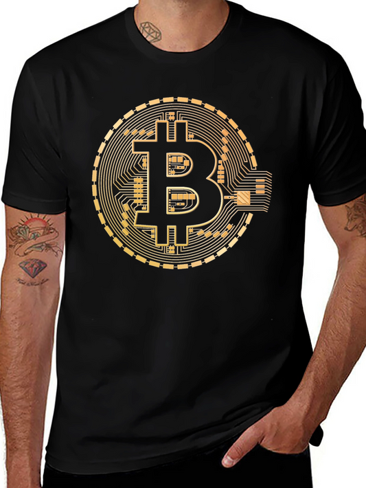 Bitcoin T-Shirt - Golden Crypto Design