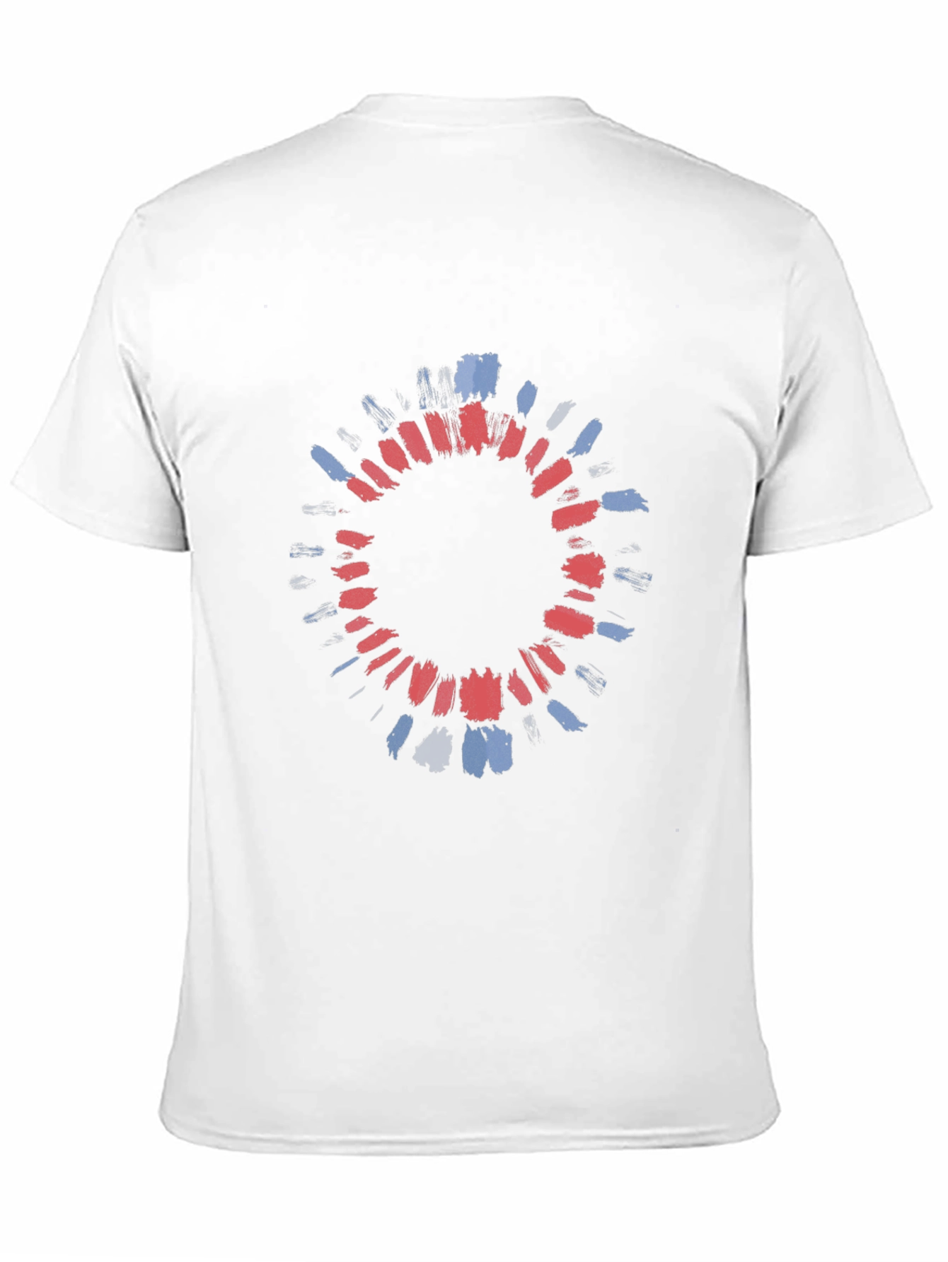 Abstract Brush Stroke Circle Graphic Black Tee