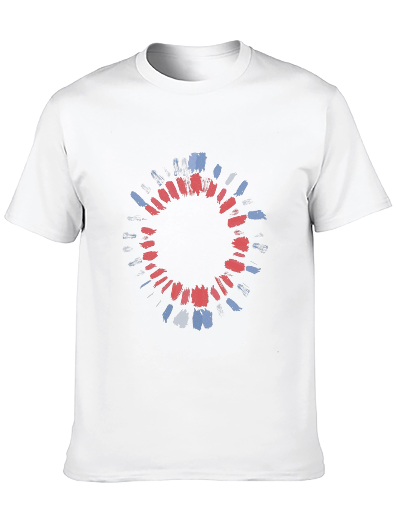Abstract Brush Stroke Circle Graphic Black Tee