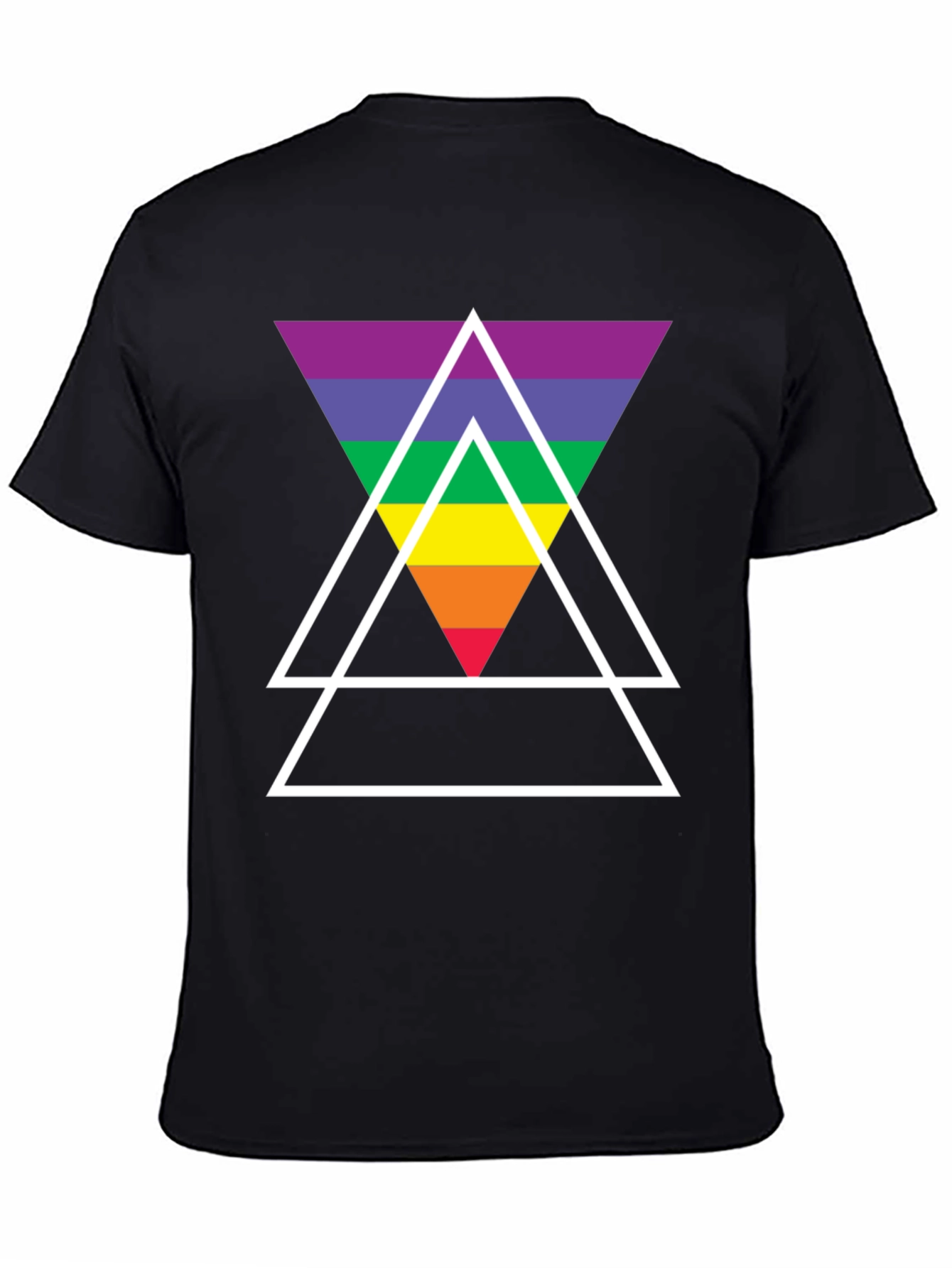 Rainbow Triangle Graphic Tee - Stylish Casual Wear