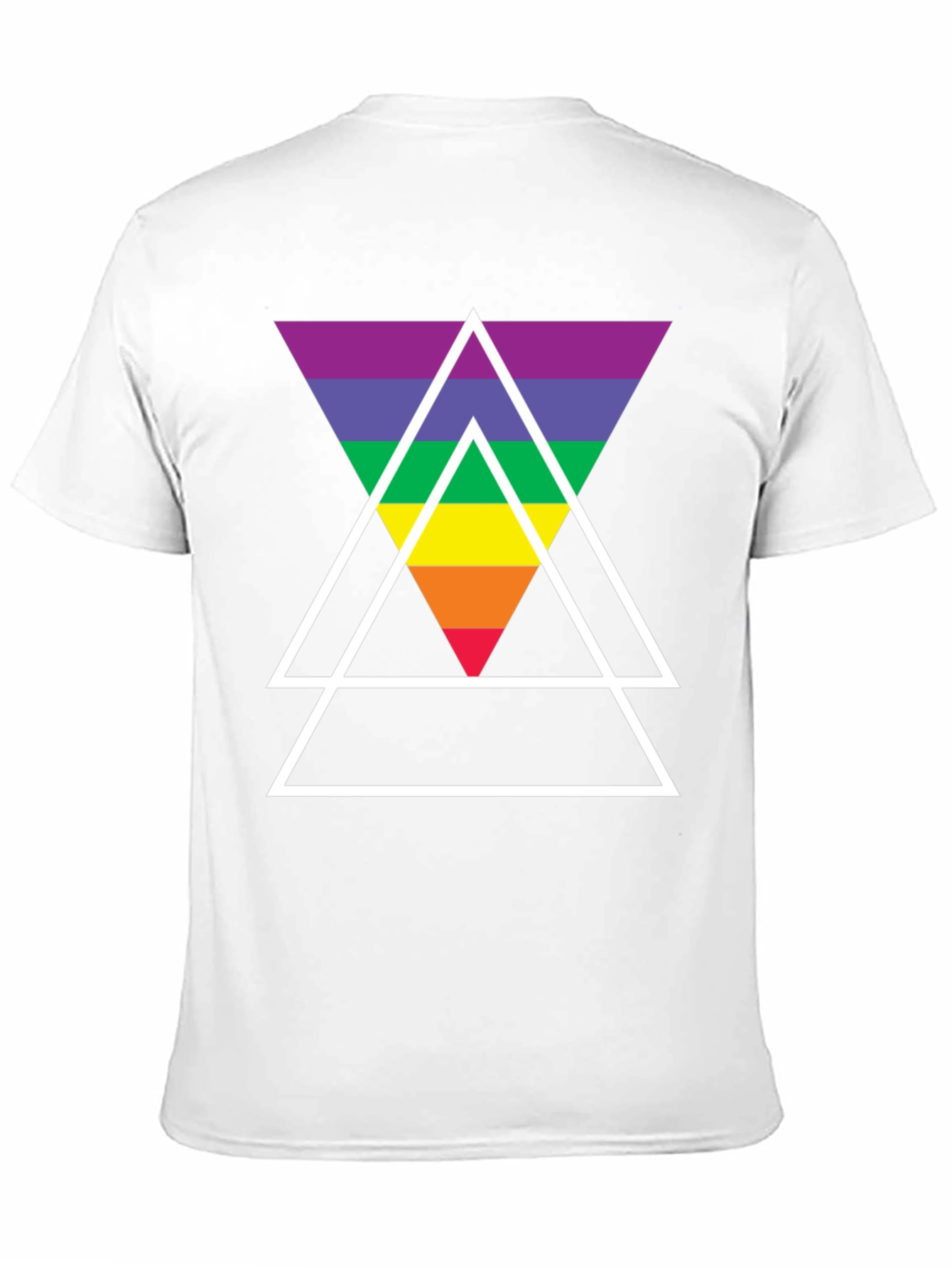 Rainbow Triangle Graphic Tee - Stylish Casual Wear