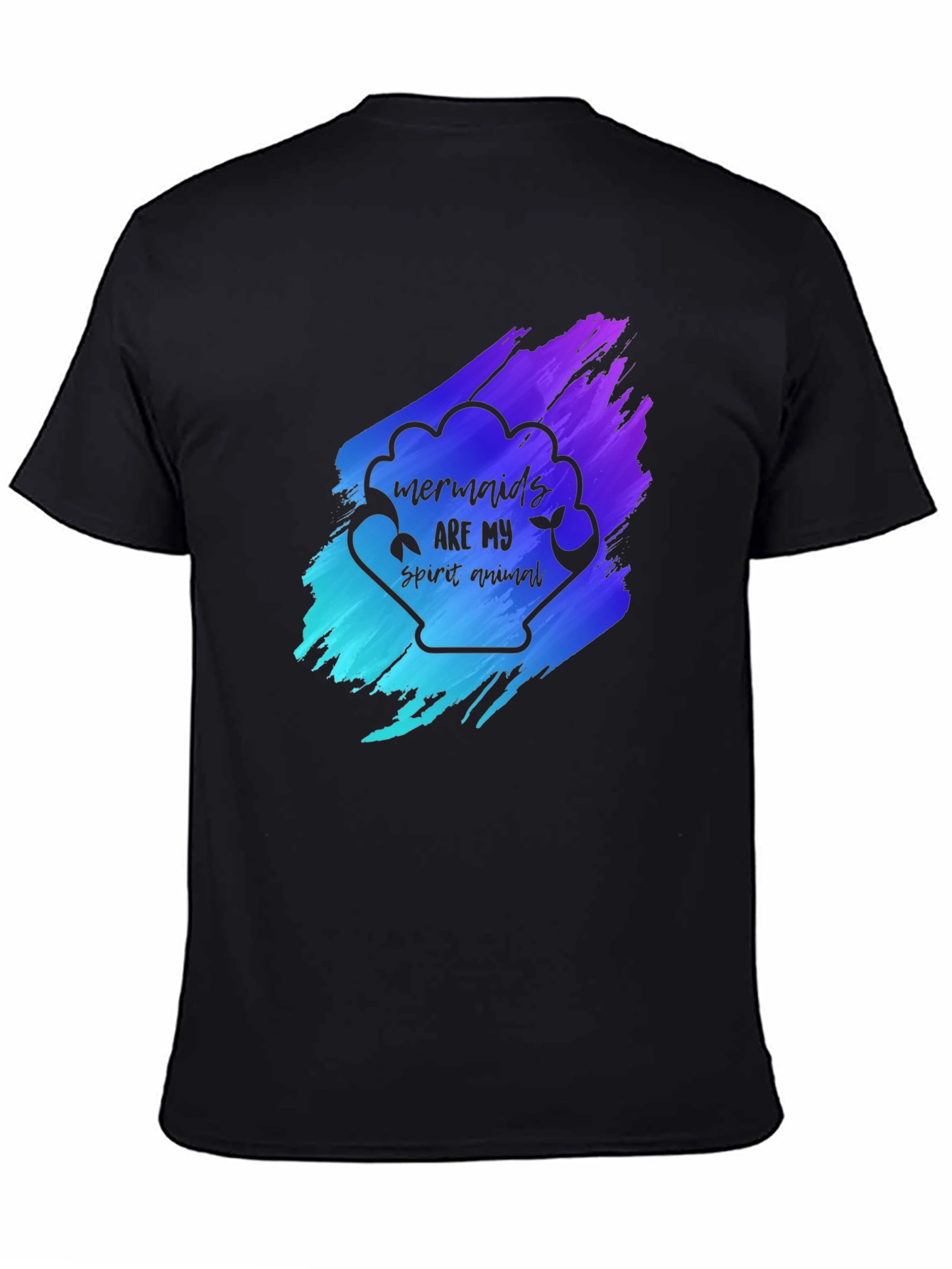 Mermaids Are My Spirit Animal Black T-Shirt