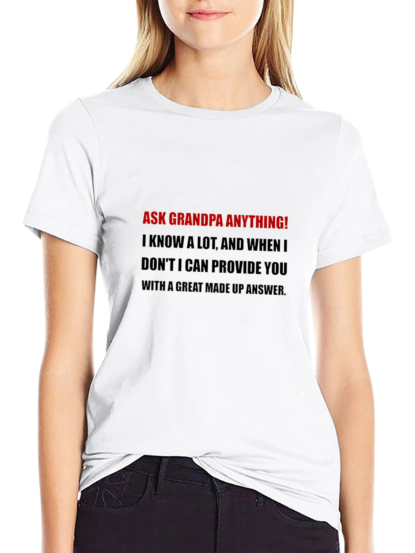 Ask Grandpa Anything Black T-Shirt