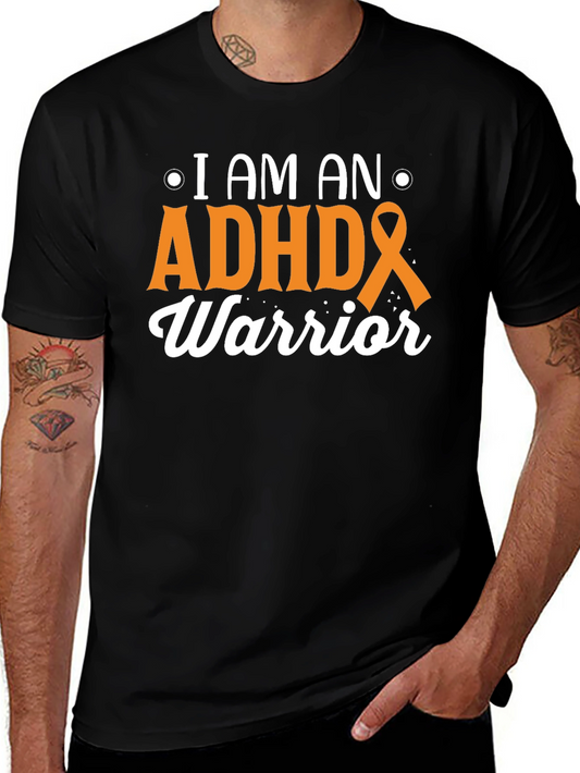 ADHD Warrior Black T-Shirt Awareness Support