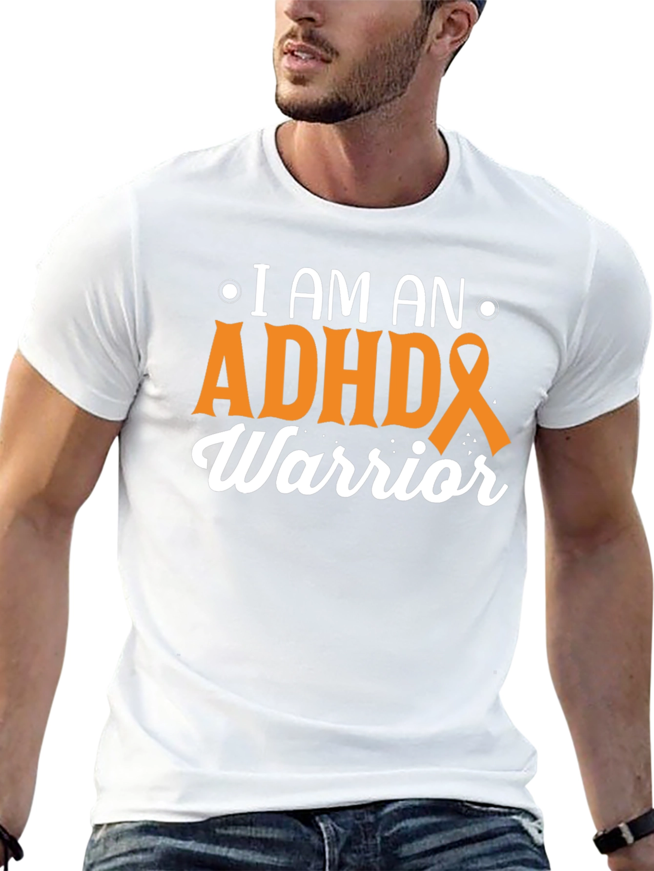 ADHD Warrior Black T-Shirt Awareness Support