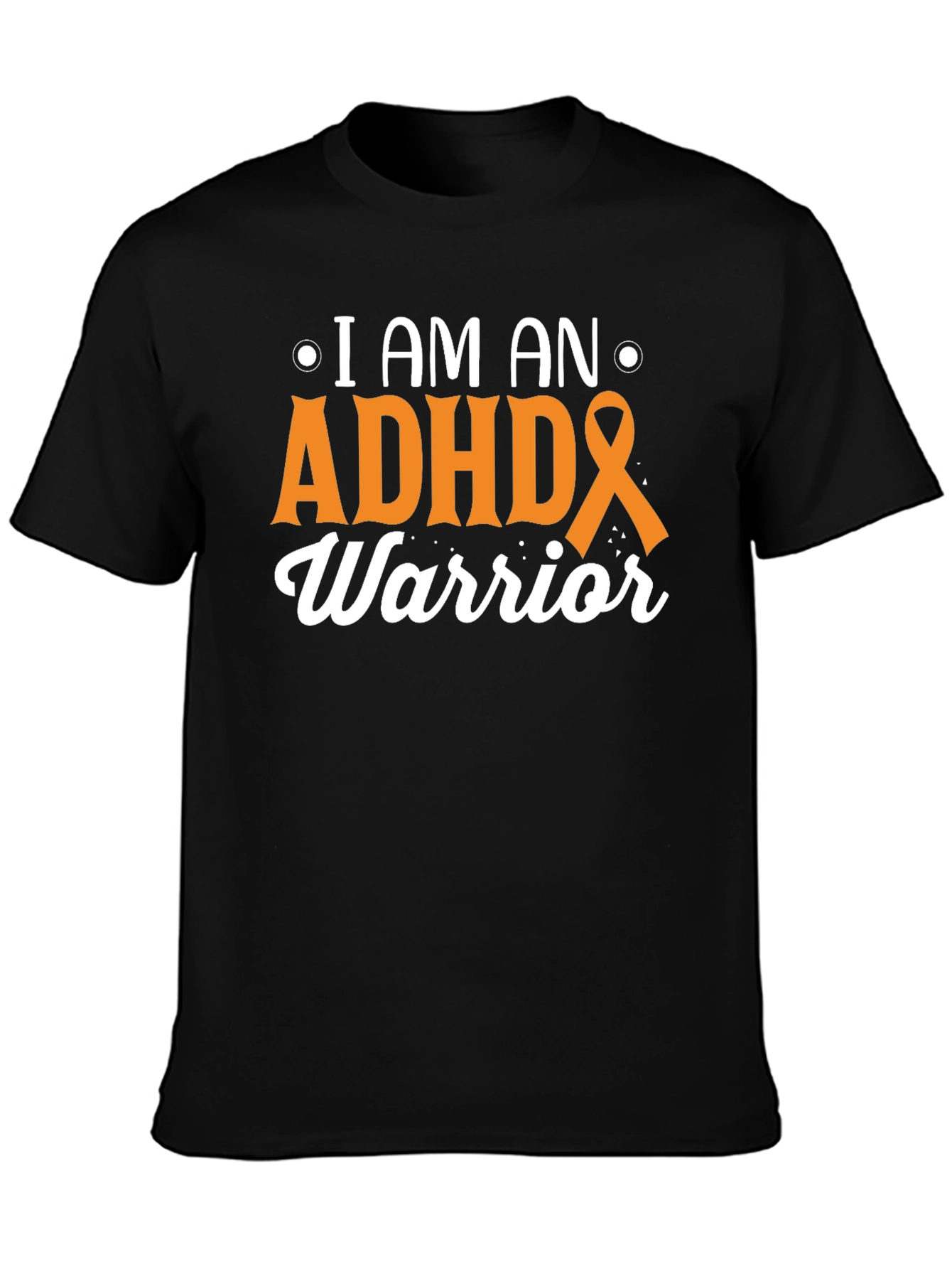 ADHD Warrior Black T-Shirt Awareness Support