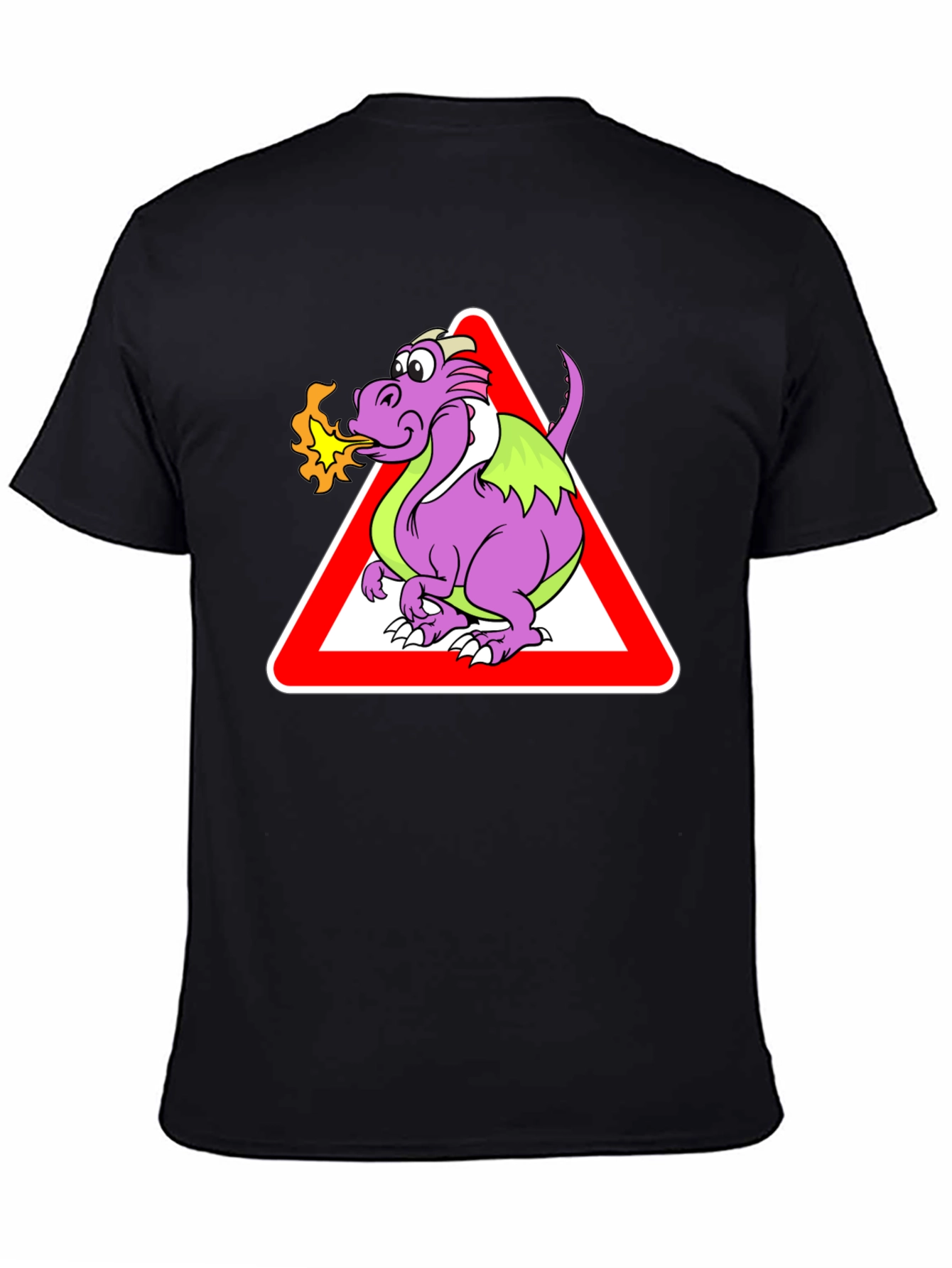 Funny Dragon Warning Sign T-Shirt