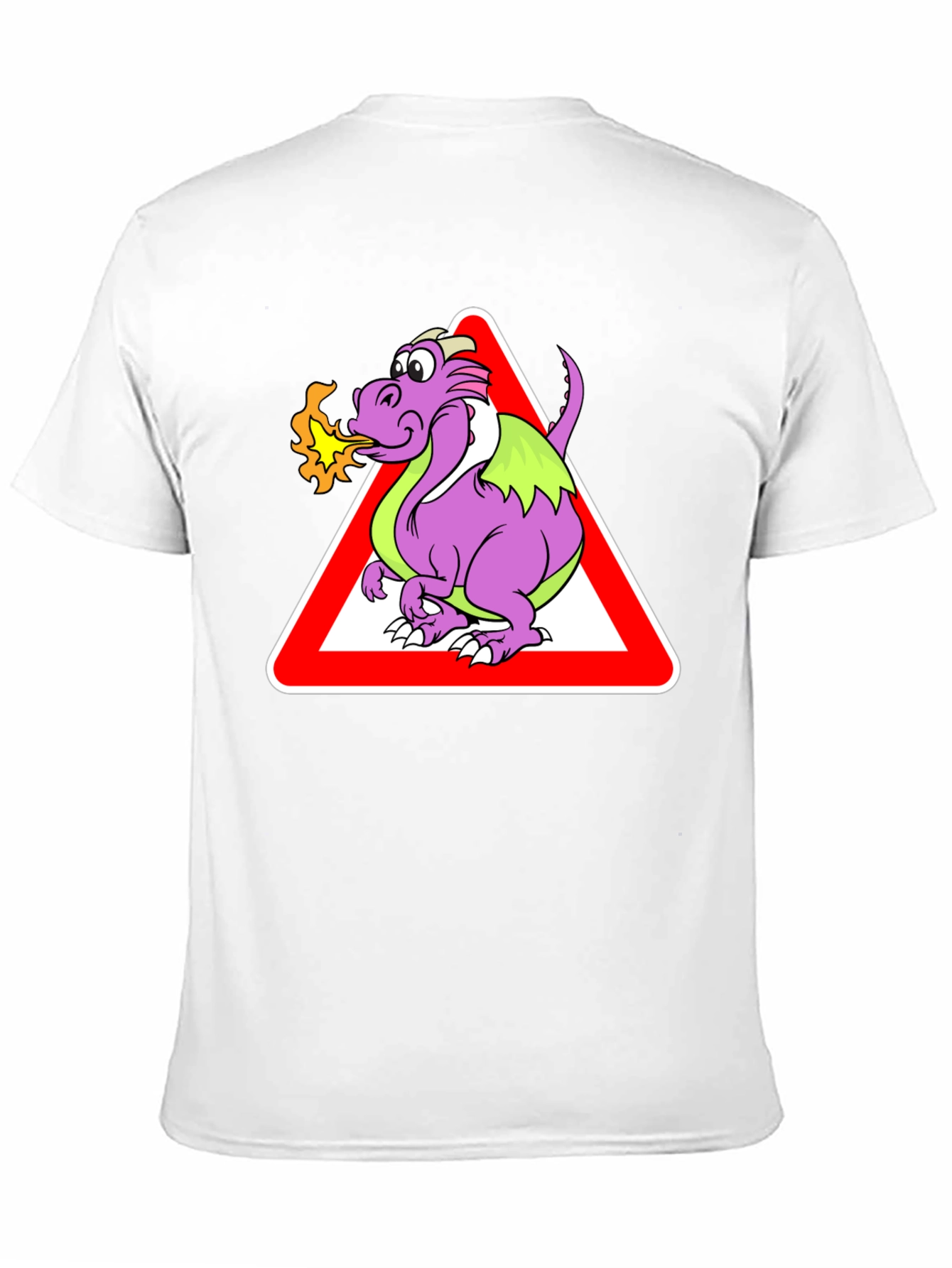 Funny Dragon Warning Sign T-Shirt