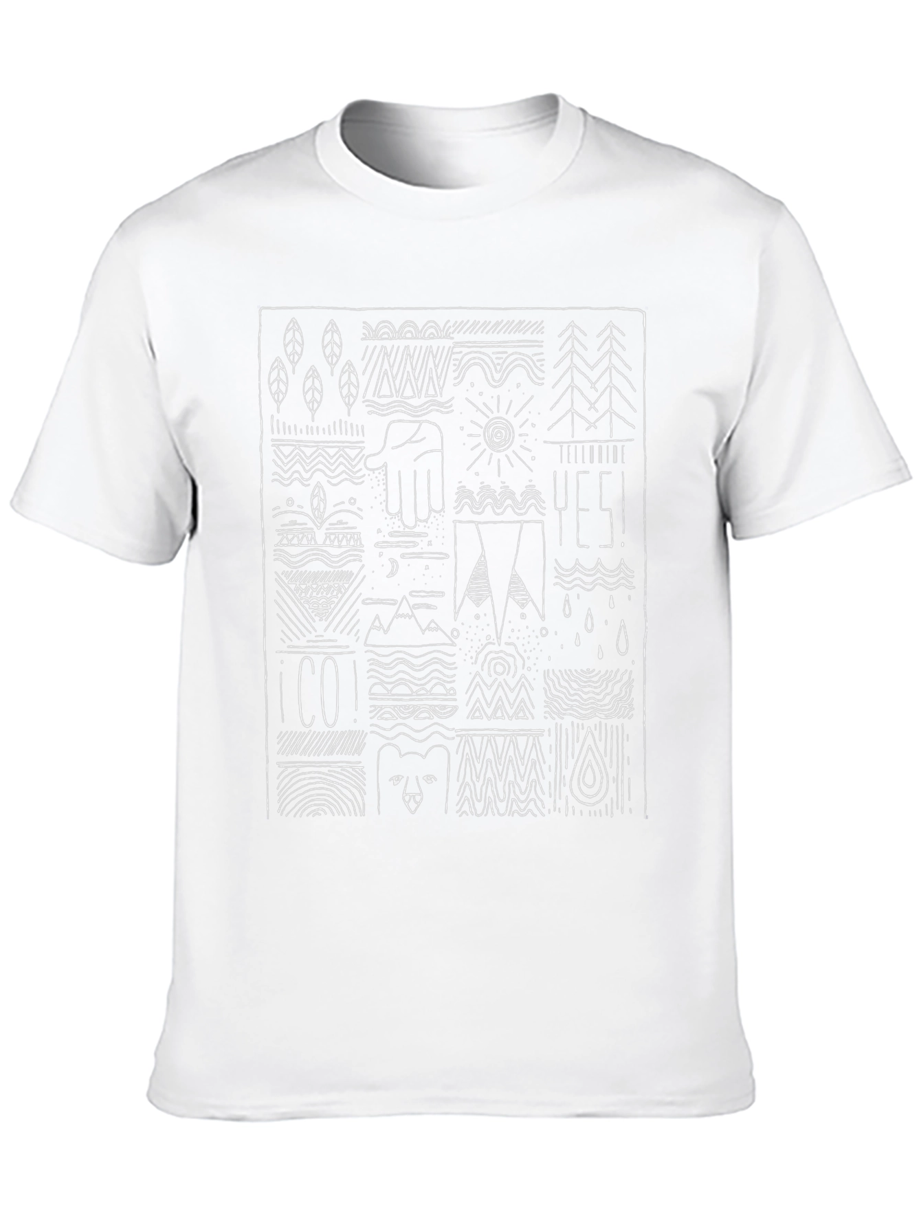 Abstract Nature Graphic Black Tee