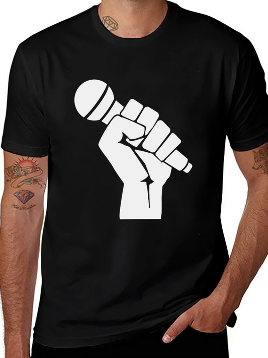 Mic Fist Graphic Tee - Black