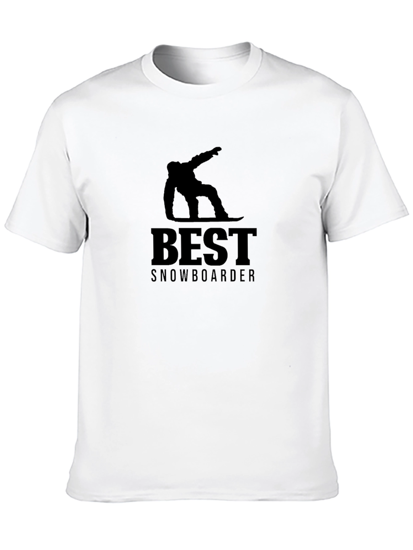 Best Snowboarder Graphic Tee - Black Cotton T-Shirt