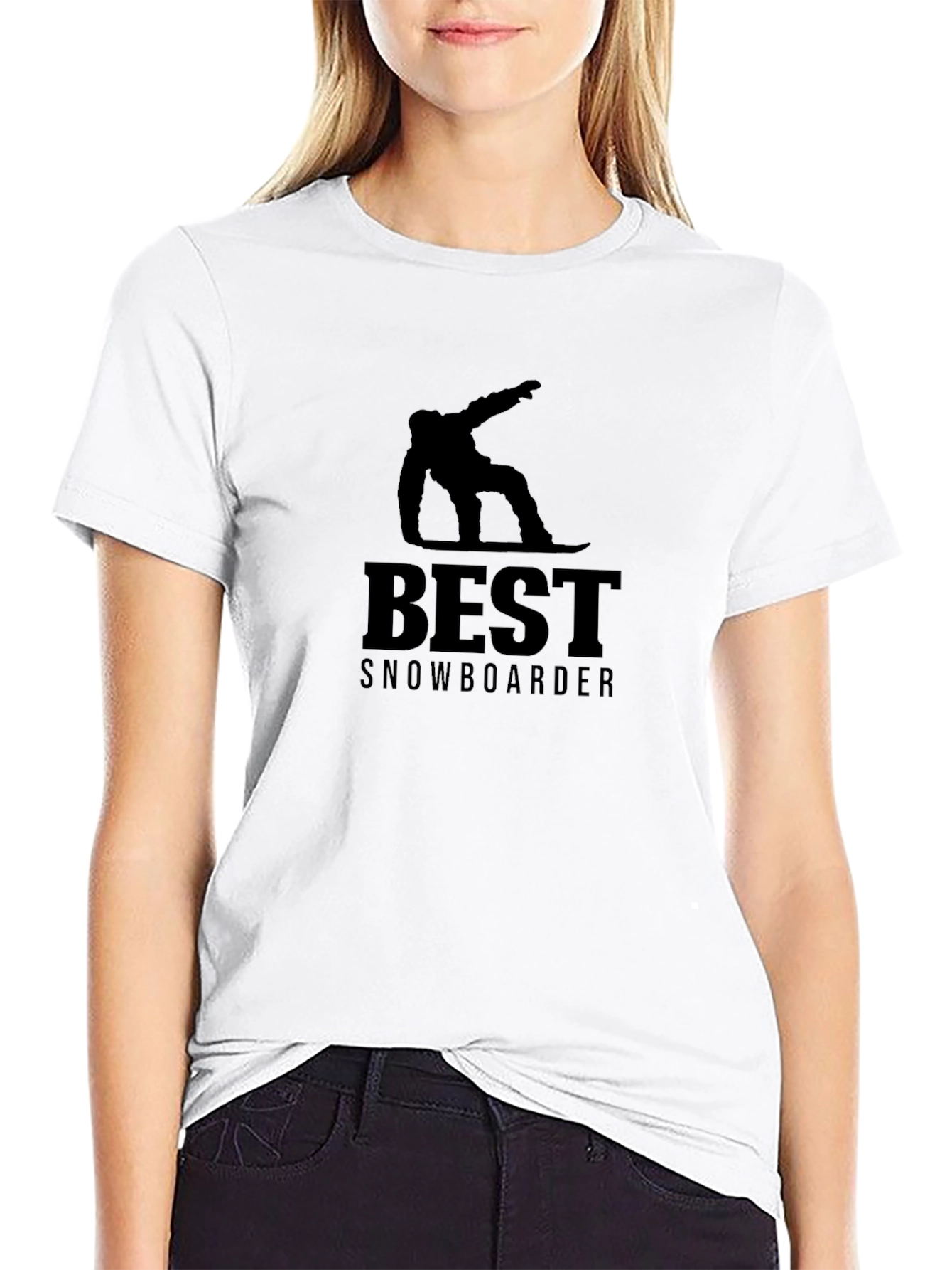 Best Snowboarder Graphic Tee - Black Cotton T-Shirt