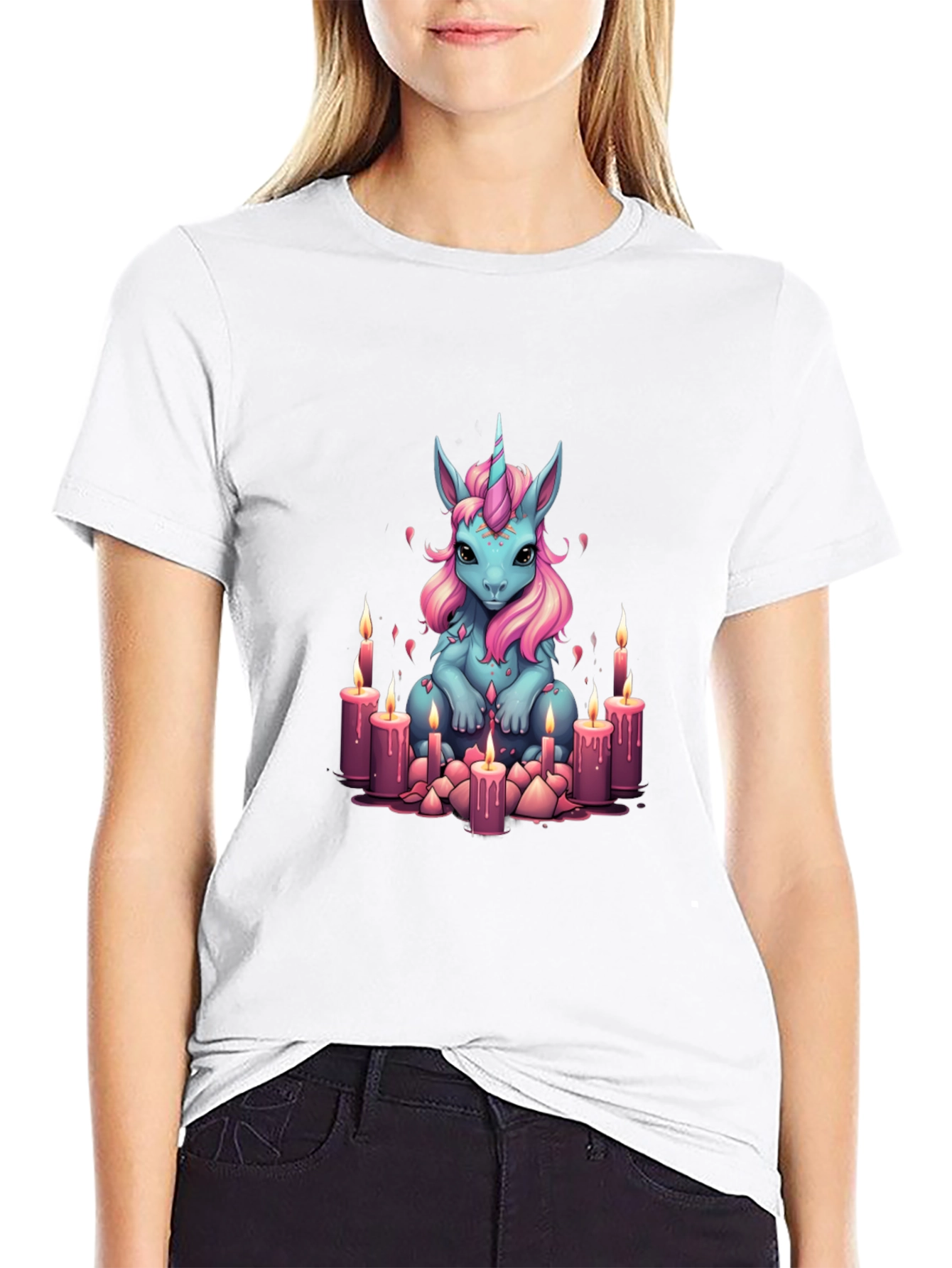 Mystical Unicorn Candlelight T-Shirt