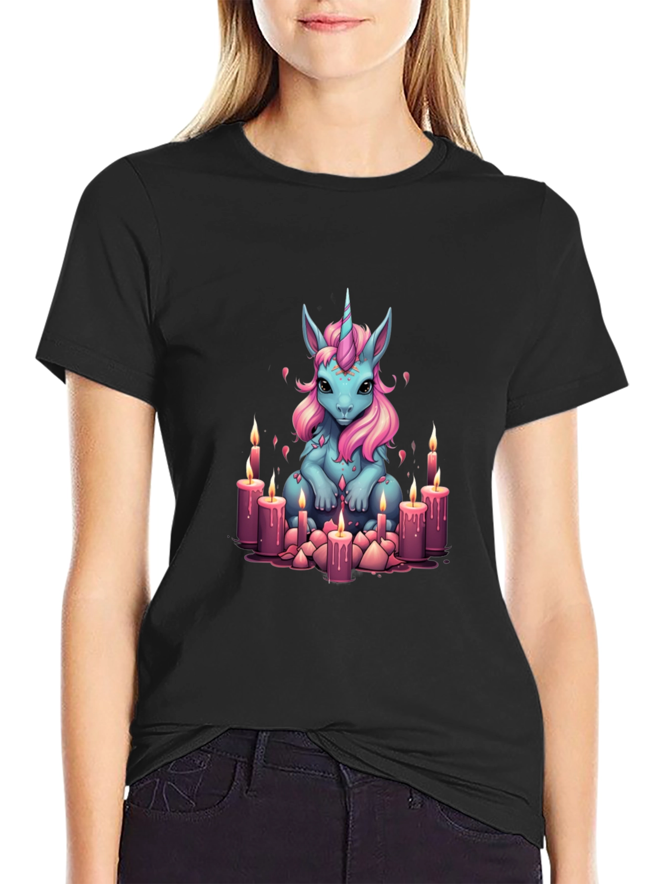 Mystical Unicorn Candlelight T-Shirt
