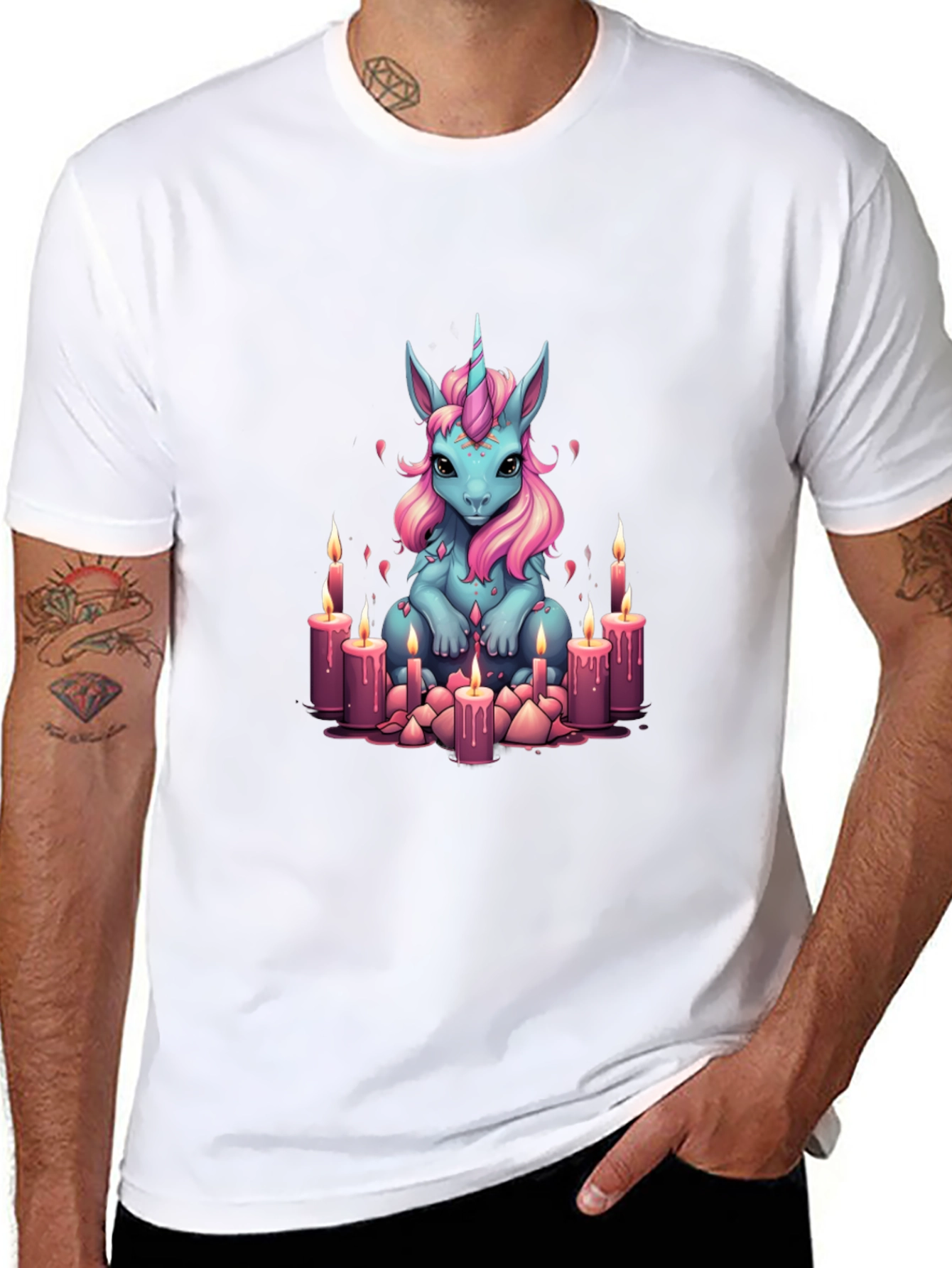 Mystical Unicorn Candlelight T-Shirt