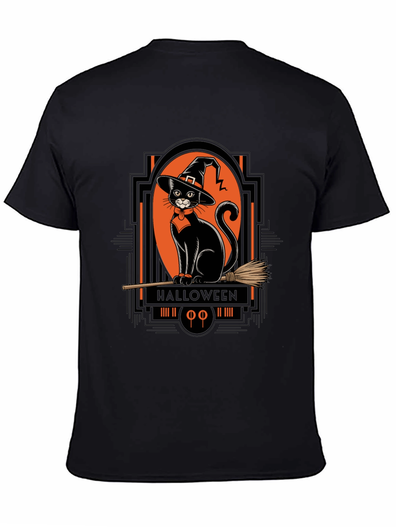 Halloween Black Cat Witch T-Shirt