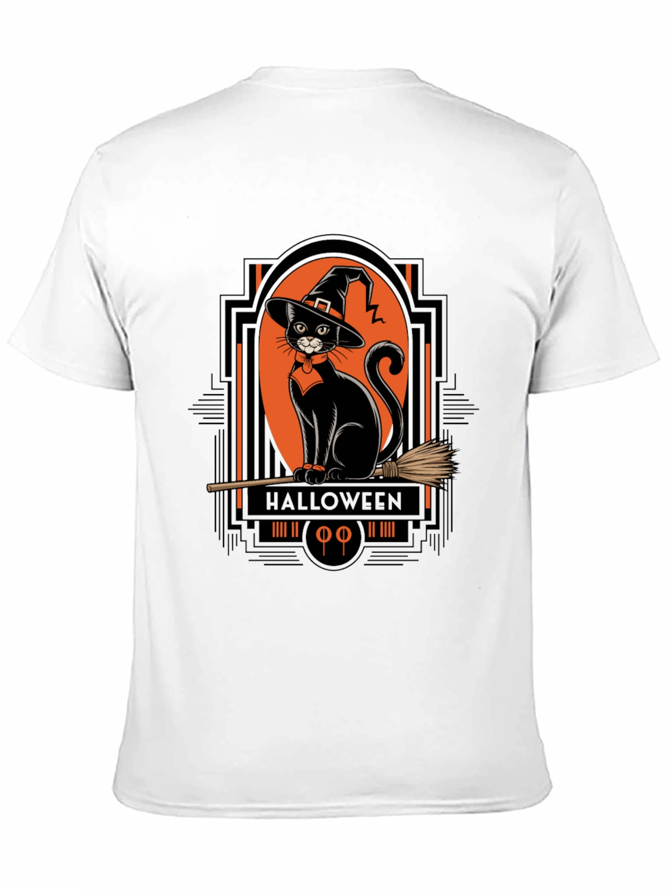 Halloween Black Cat Witch T-Shirt
