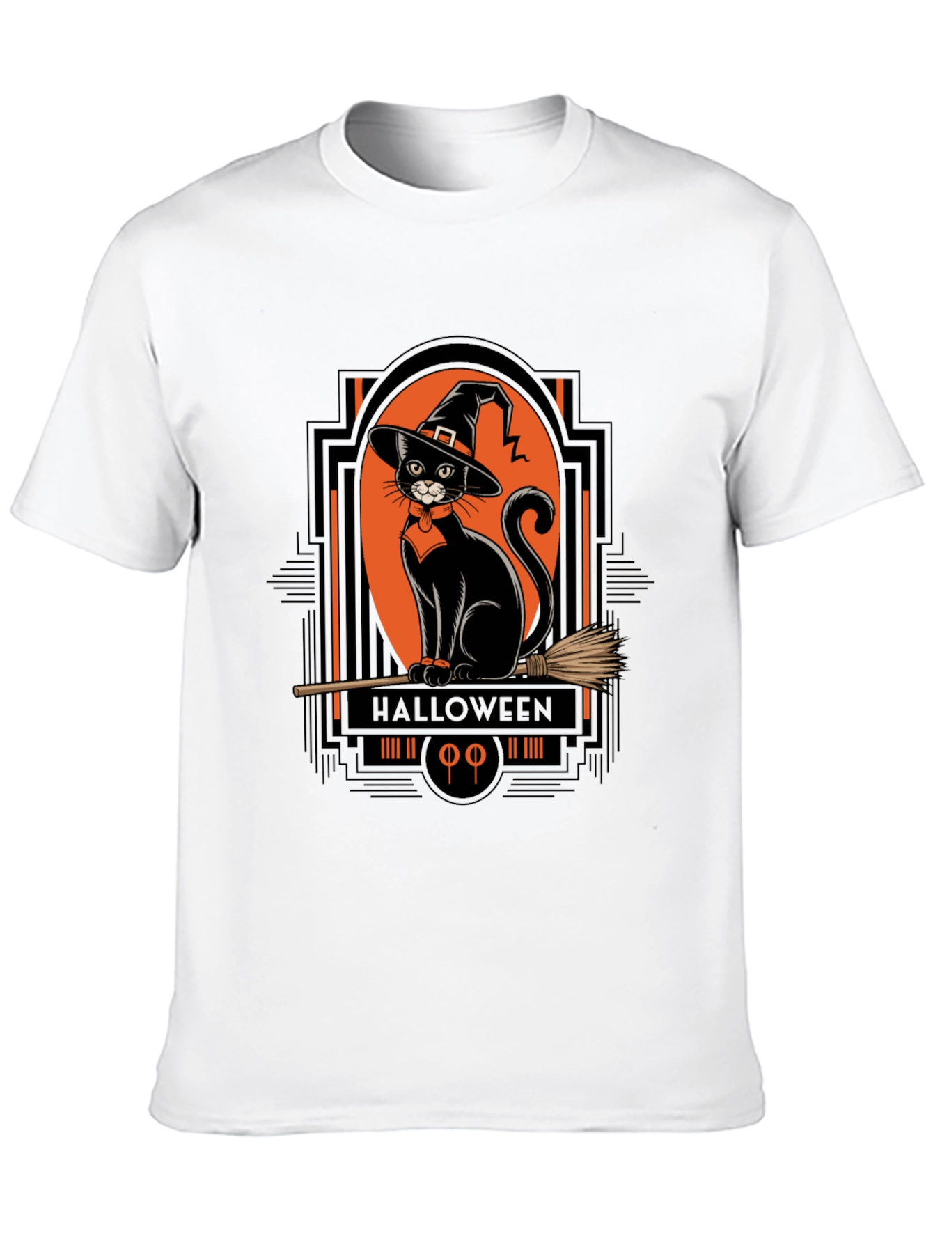 Halloween Black Cat Witch T-Shirt