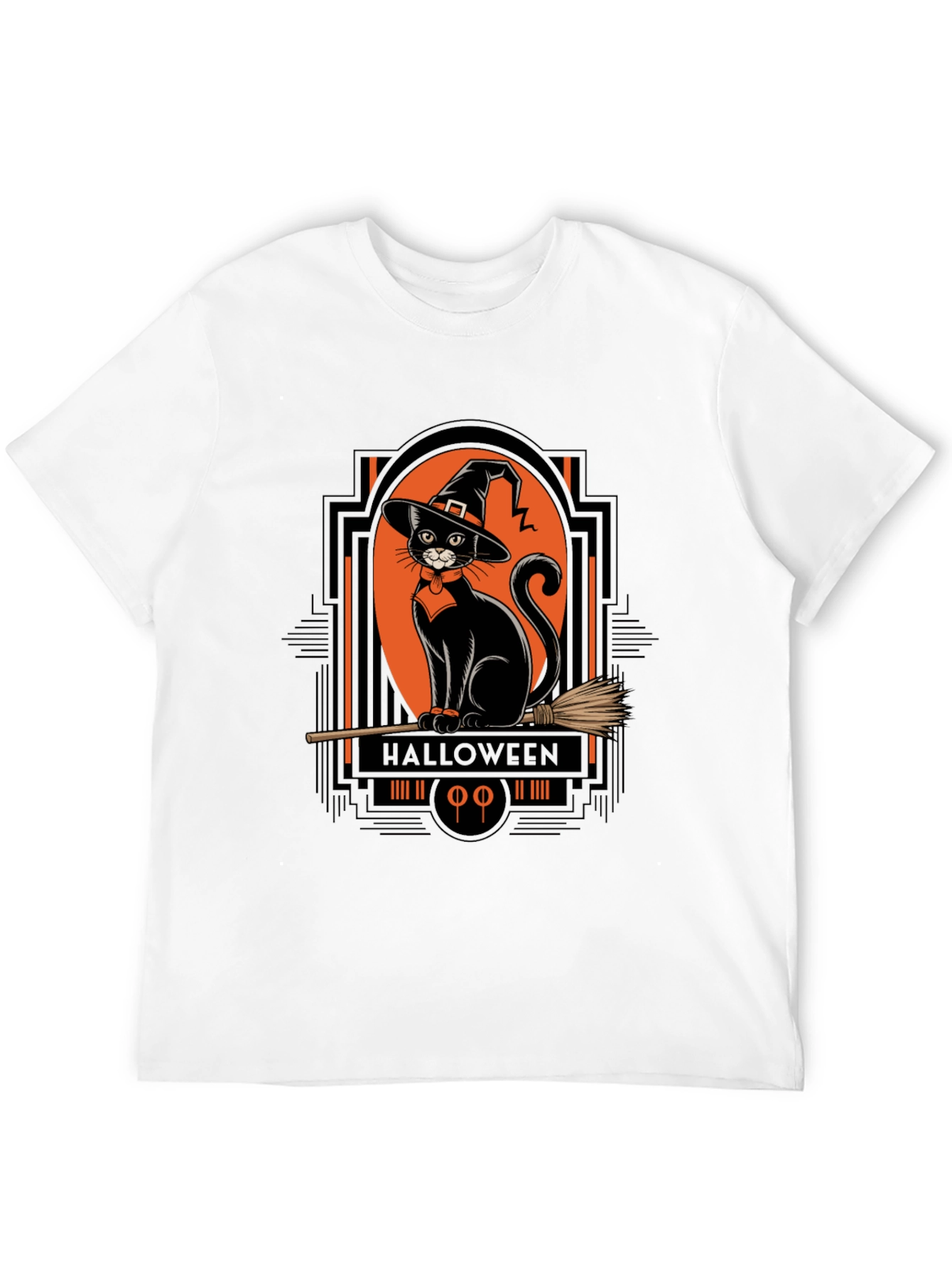 Halloween Black Cat Witch T-Shirt