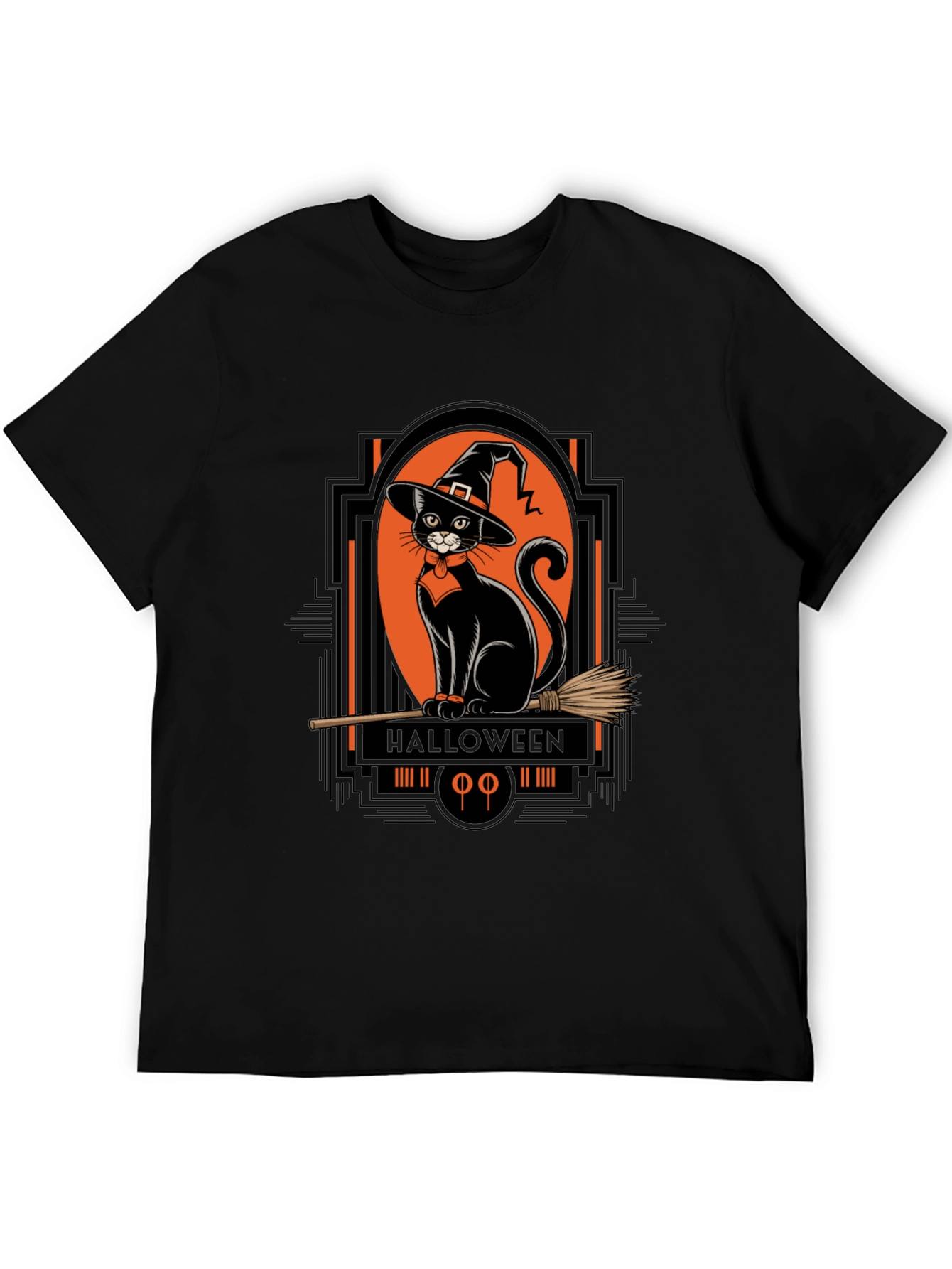 Halloween Black Cat Witch T-Shirt