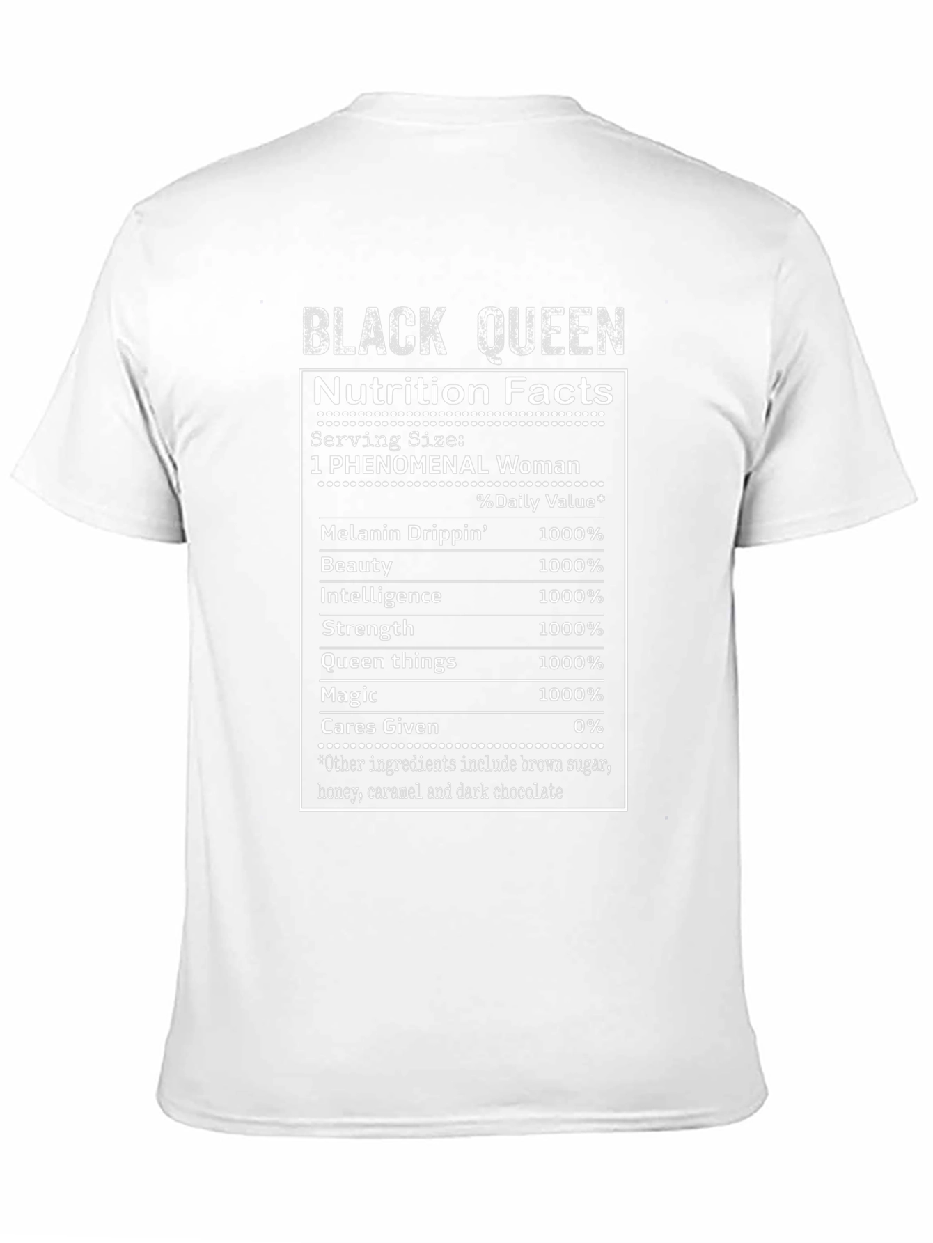 Black Queen Nutrition Facts T-Shirt - Melanin Magic Tee
