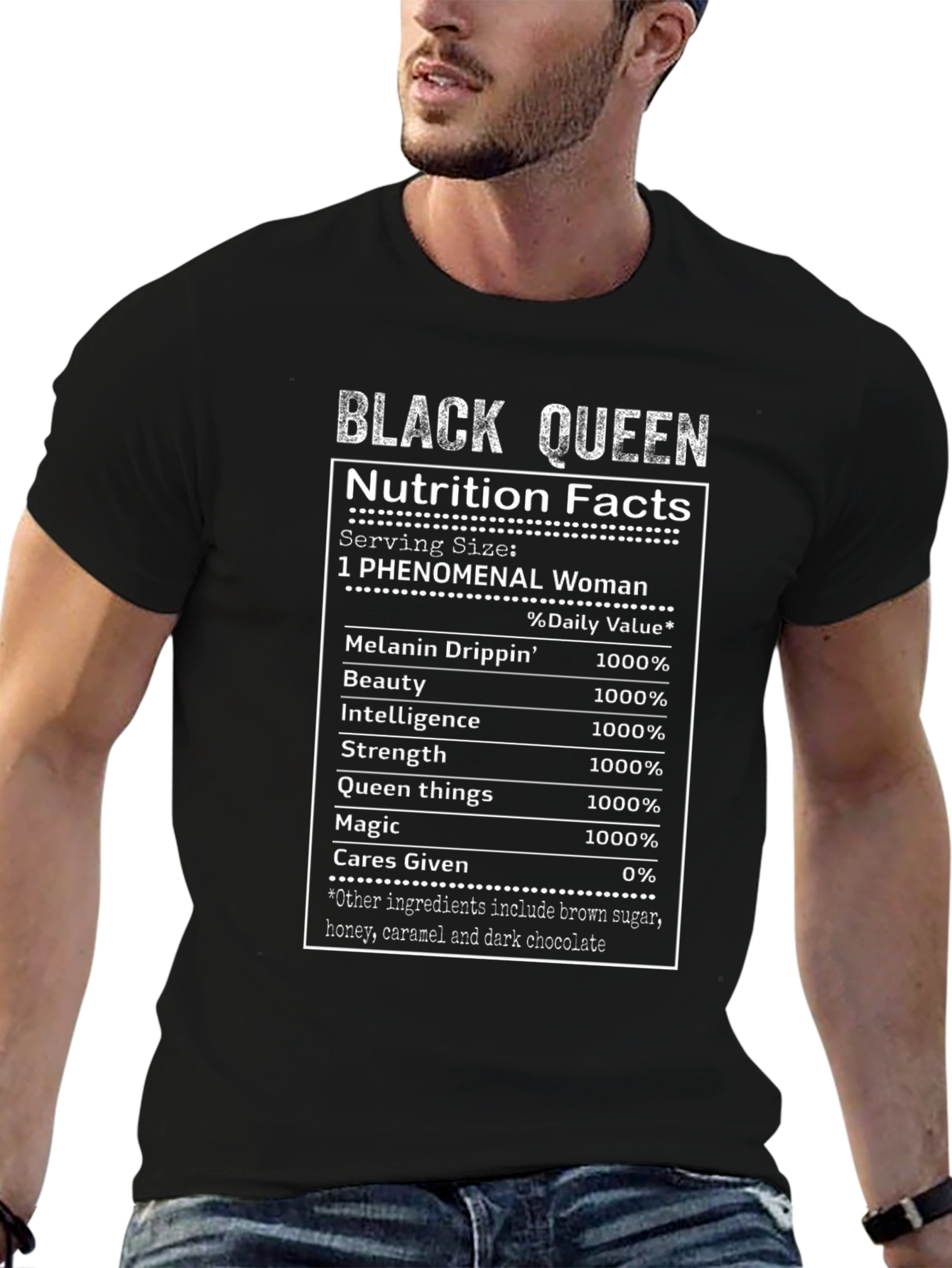 Black Queen Nutrition Facts T-Shirt - Melanin Magic Tee