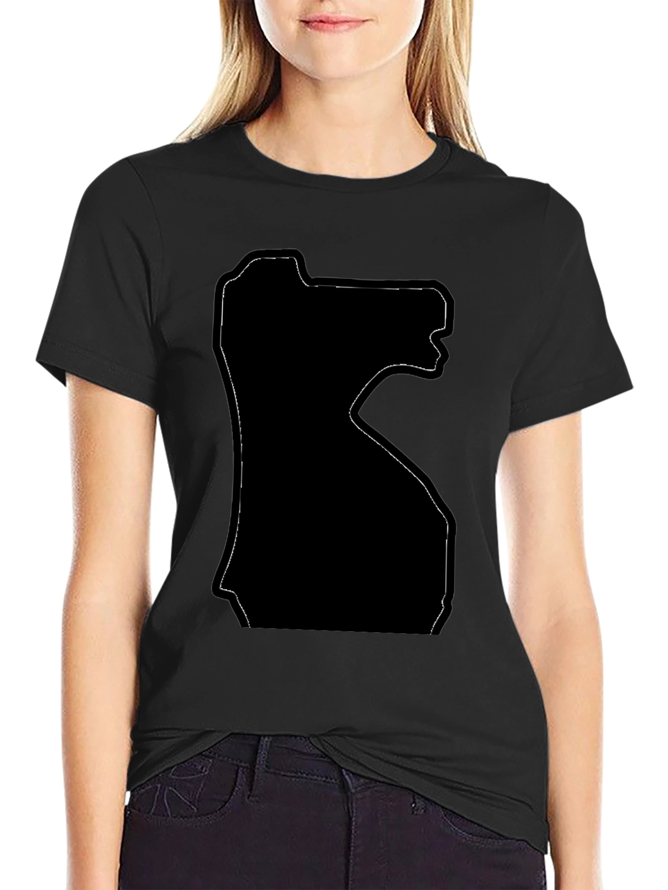 Silhouette Graphic T-Shirt - Modern Black Tee
