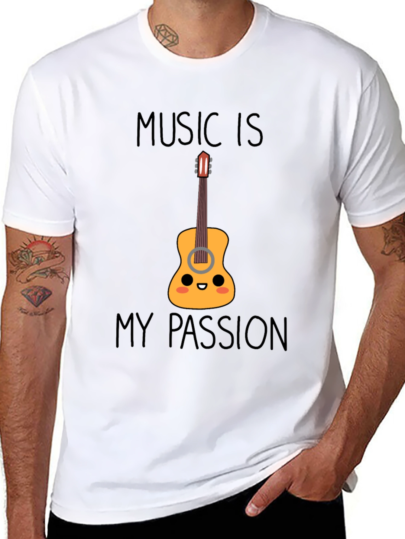 Music Is My Passion Guitar T-Shirt