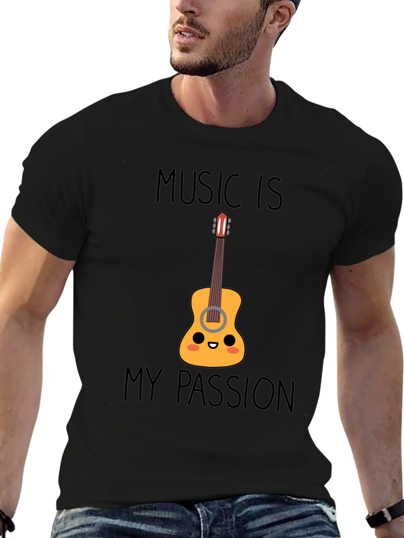 Music Is My Passion Guitar T-Shirt