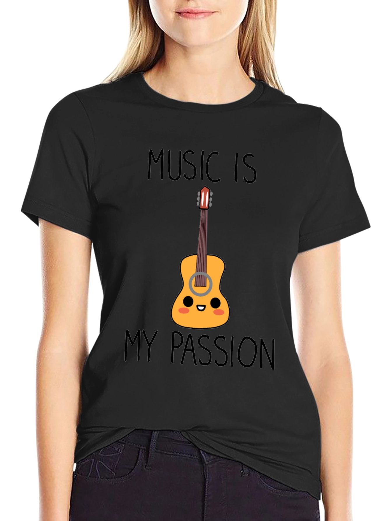Music Is My Passion Guitar T-Shirt