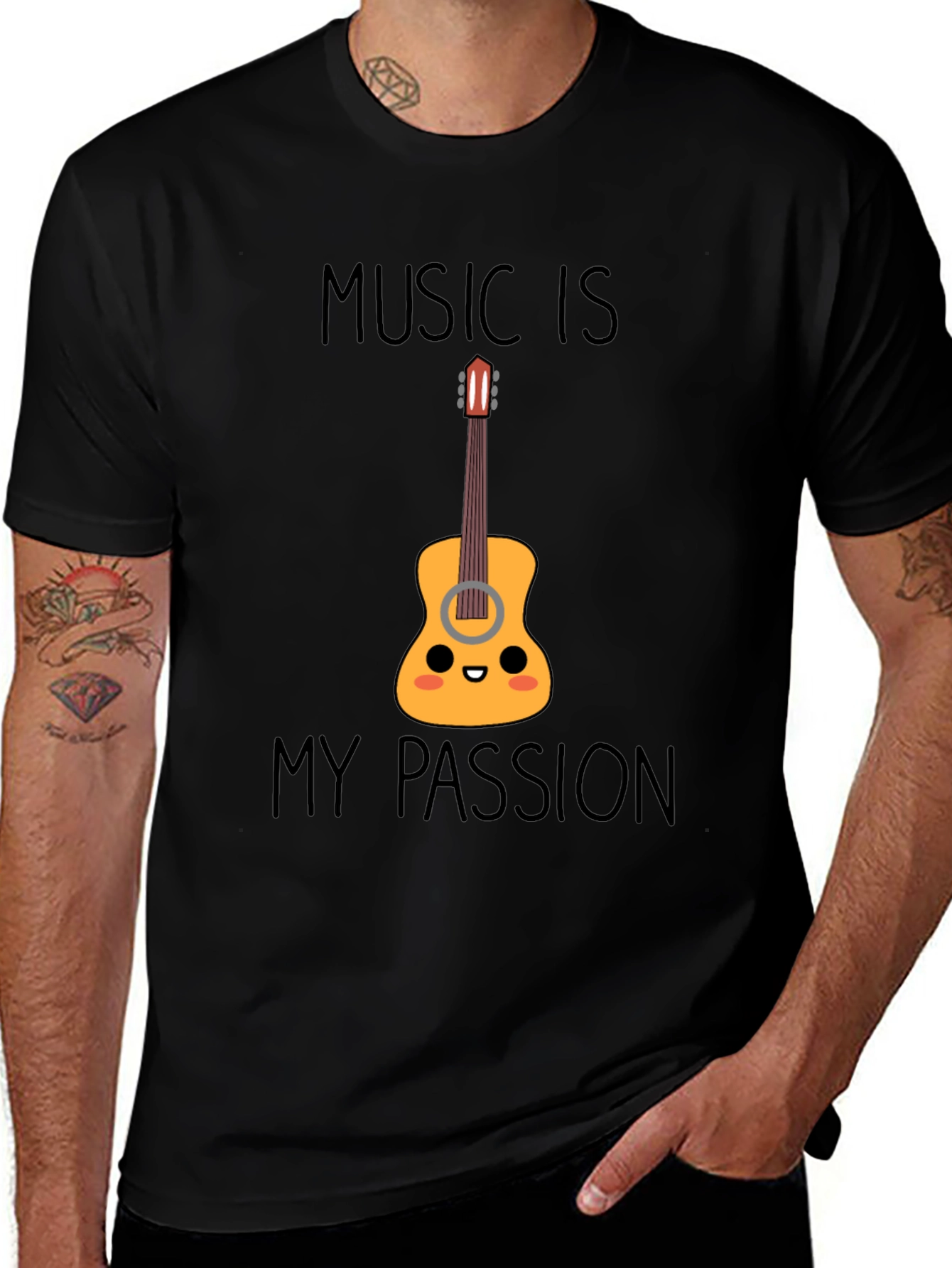Music Is My Passion Guitar T-Shirt