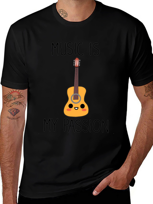 Music Is My Passion Guitar T-Shirt