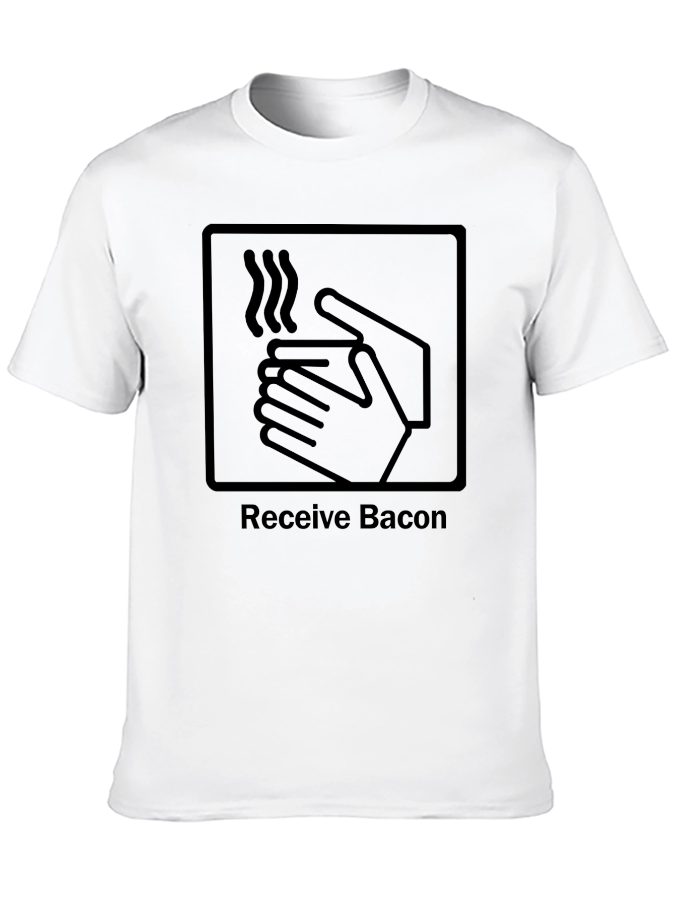 Receive Bacon Graphic Tee - Funny Food Lover Shirt