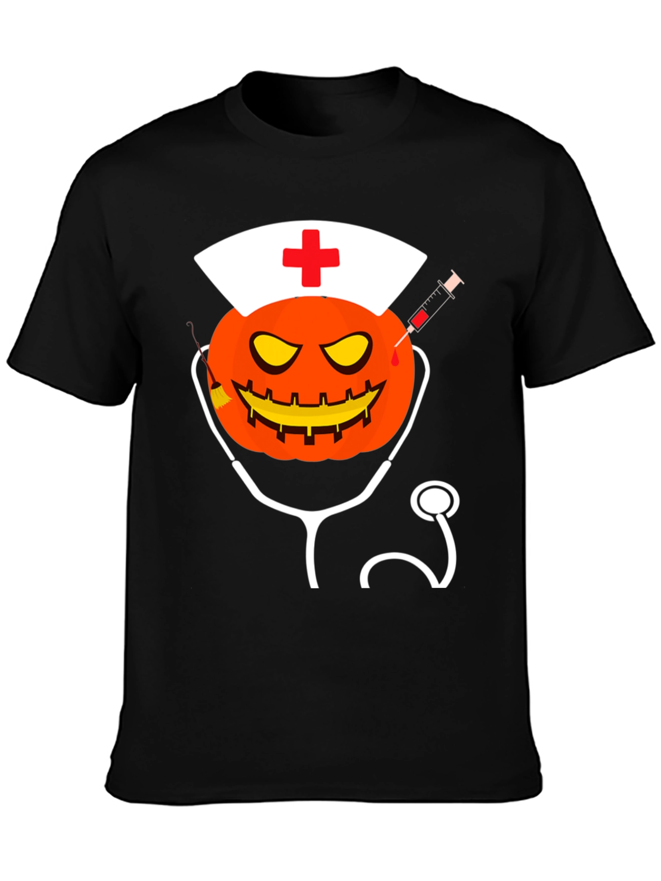 Halloween Nurse Pumpkin T-Shirt