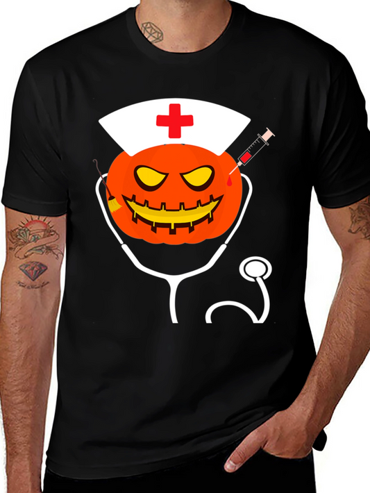 Halloween Nurse Pumpkin T-Shirt
