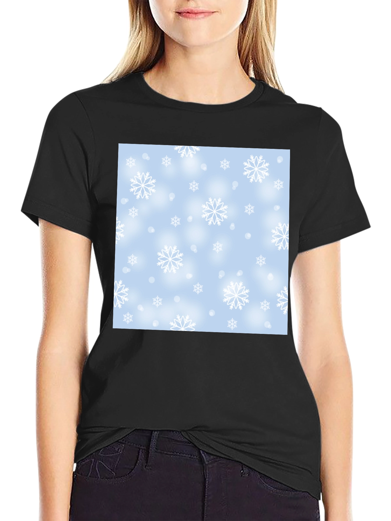 Winter Snowflake Pattern T-Shirt