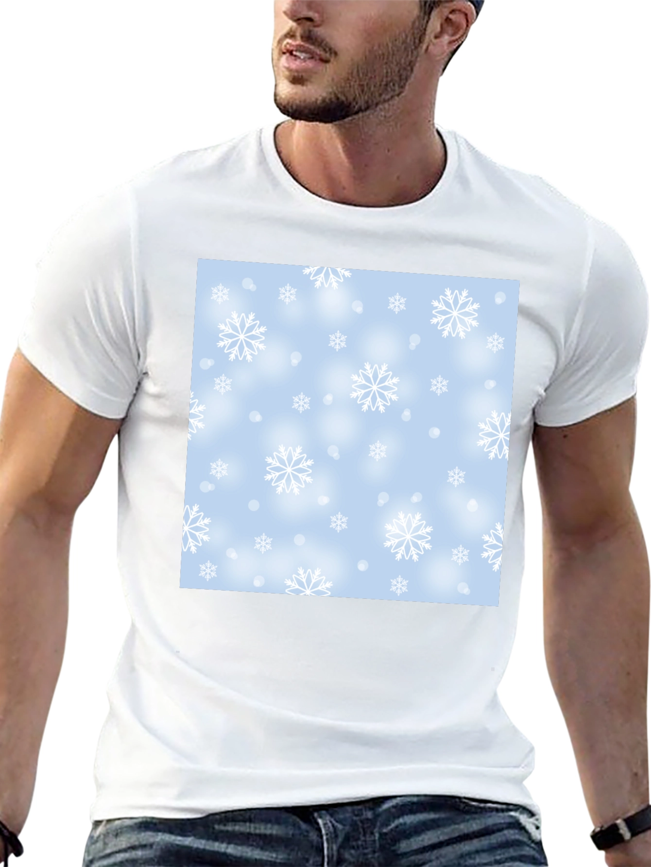 Winter Snowflake Pattern T-Shirt
