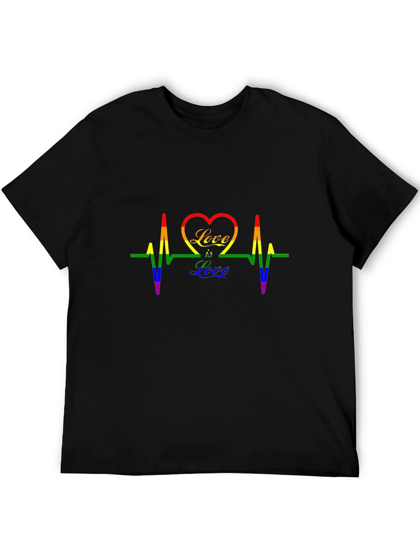Love is Love LGBTQ+ Pride Heartbeat T-Shirt