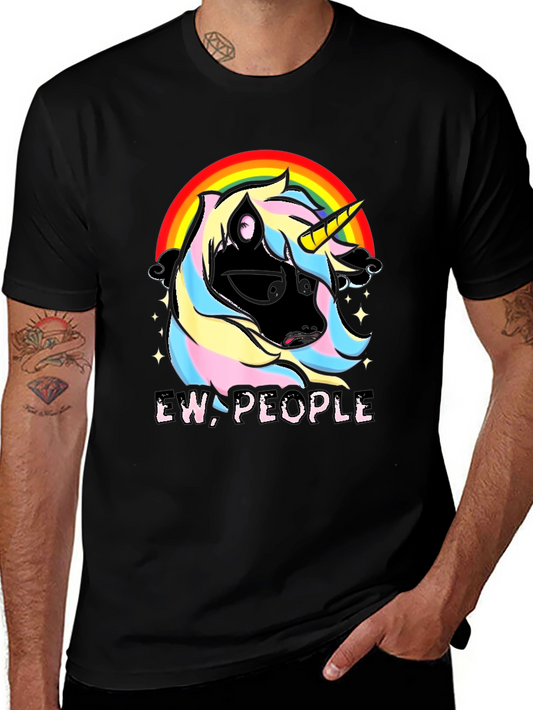 Ew People Unicorn Rainbow Graphic Tee
