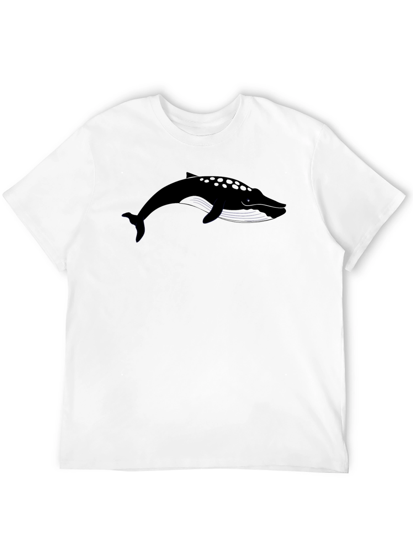 Whale Graphic Tee - Black Cotton Blend