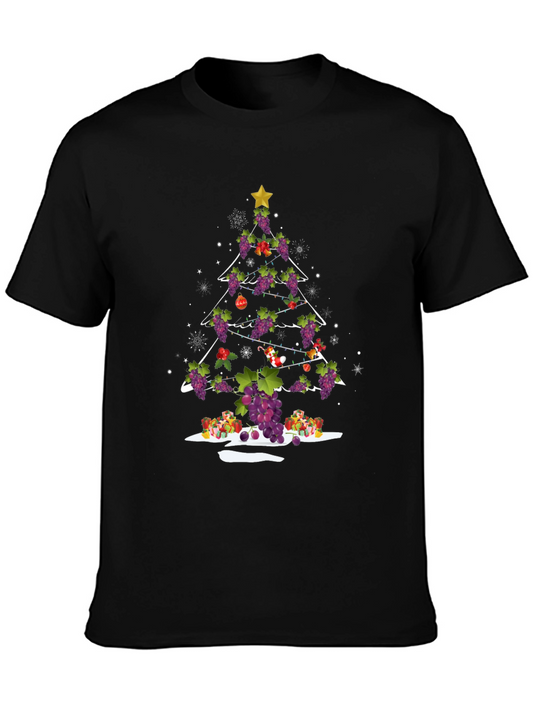 Grape Christmas Tree Holiday Graphic Tee