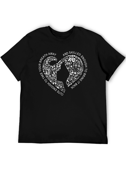 Nurse Heart Graphic T-Shirt - Cute & Skilled