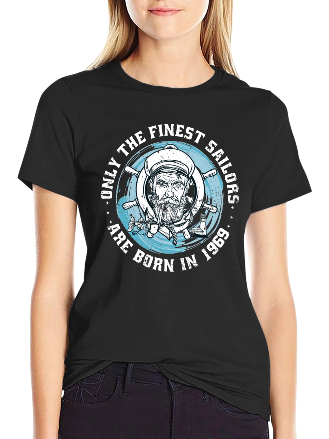 Finest Sailors Born in 1969 Black T-Shirt