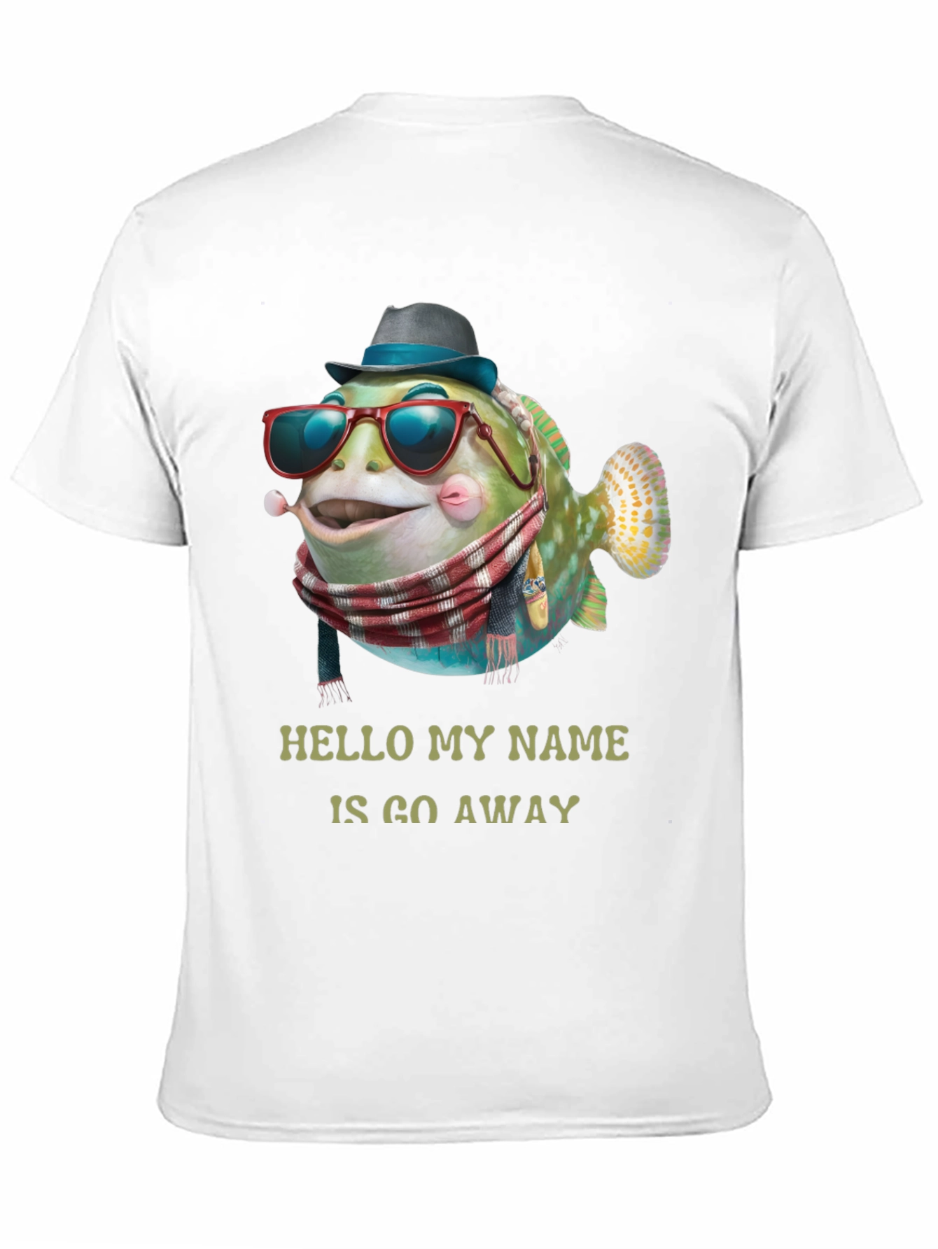Go Away Fish Graphic T-Shirt
