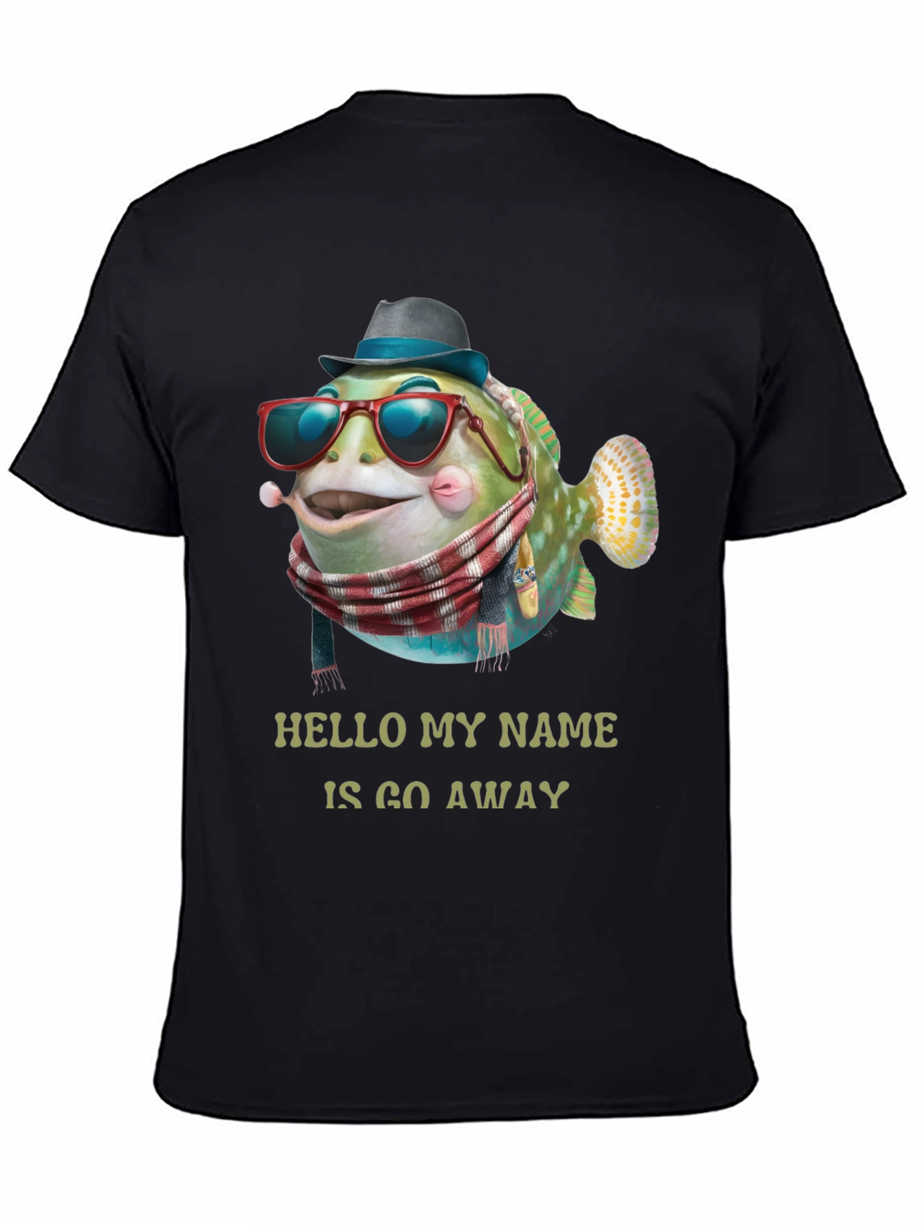 Go Away Fish Graphic T-Shirt