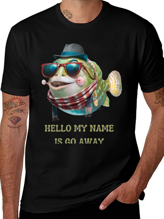 Go Away Fish Graphic T-Shirt