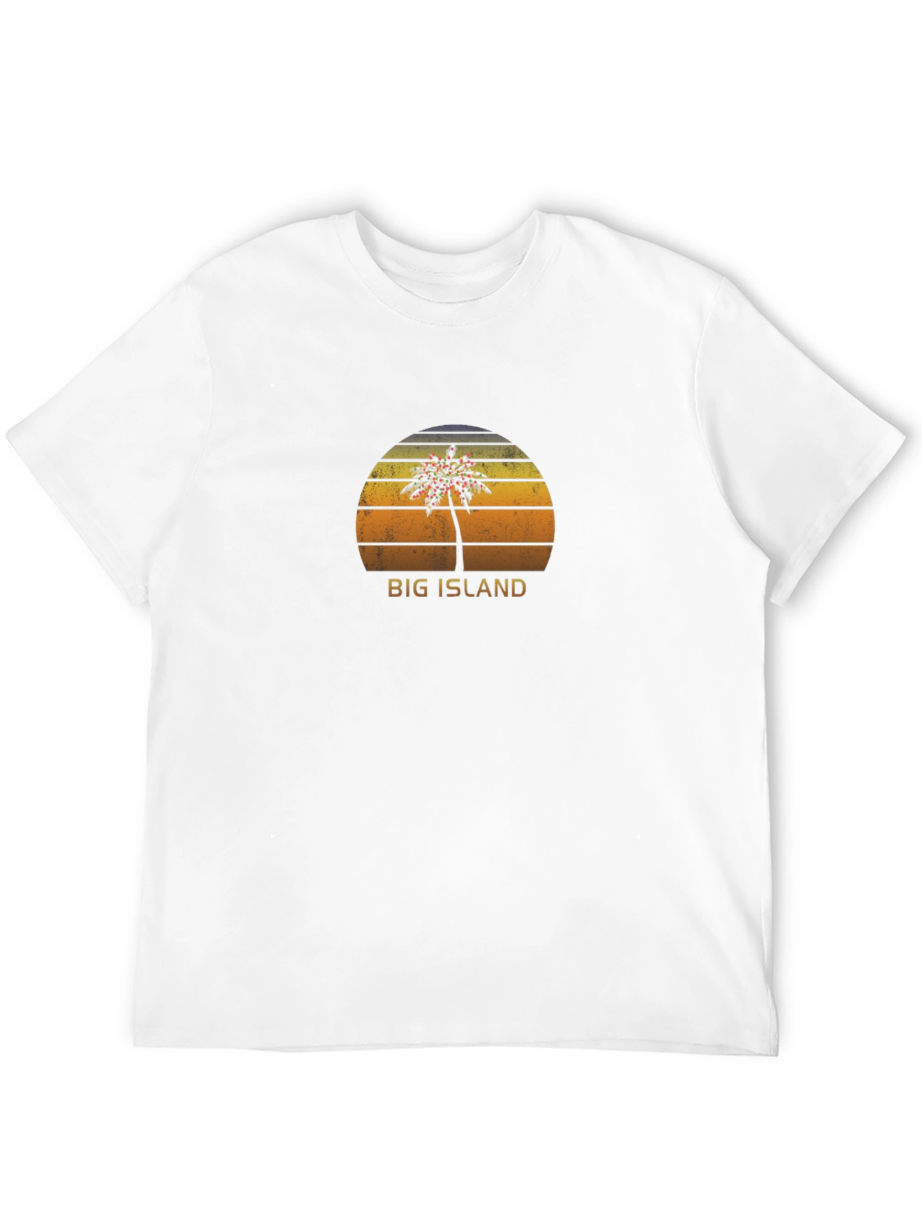 Big Island Palm Tree Graphic Tee - Black T-Shirt